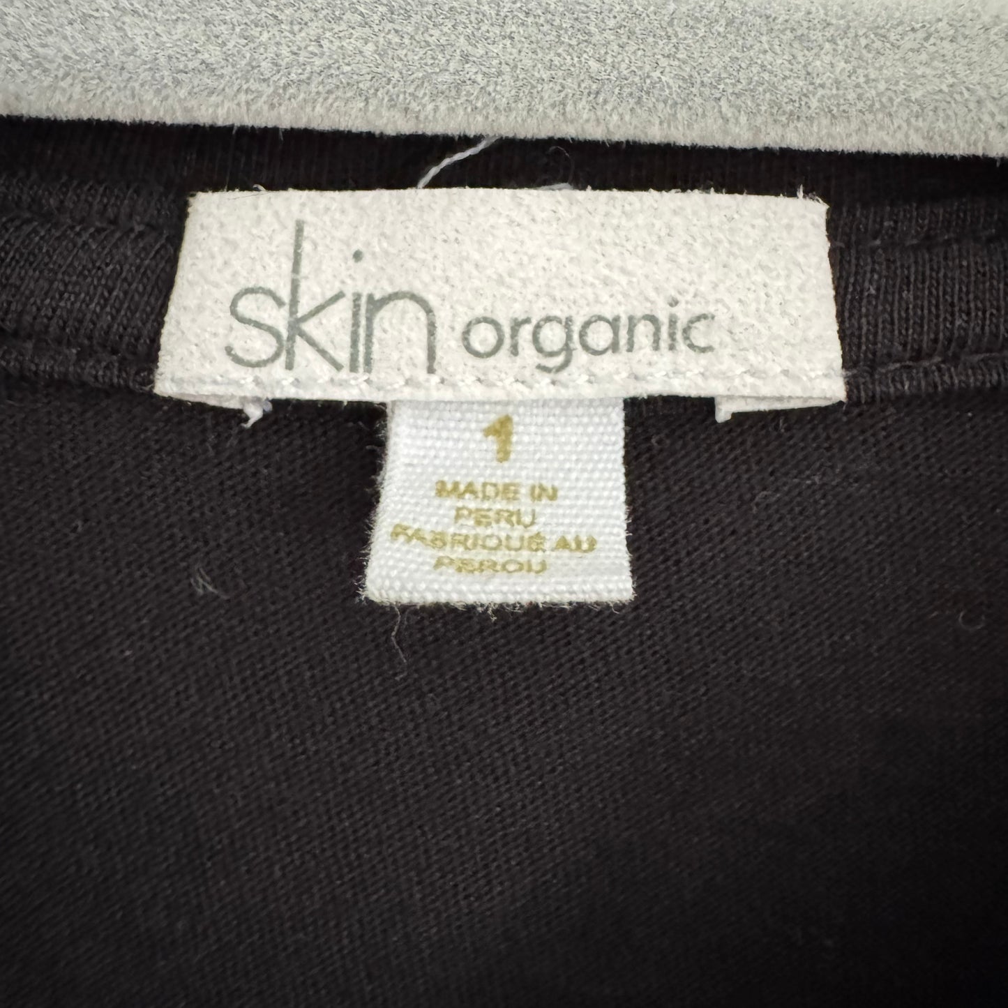 Skin Organics Black Pyjama Tunic, size small