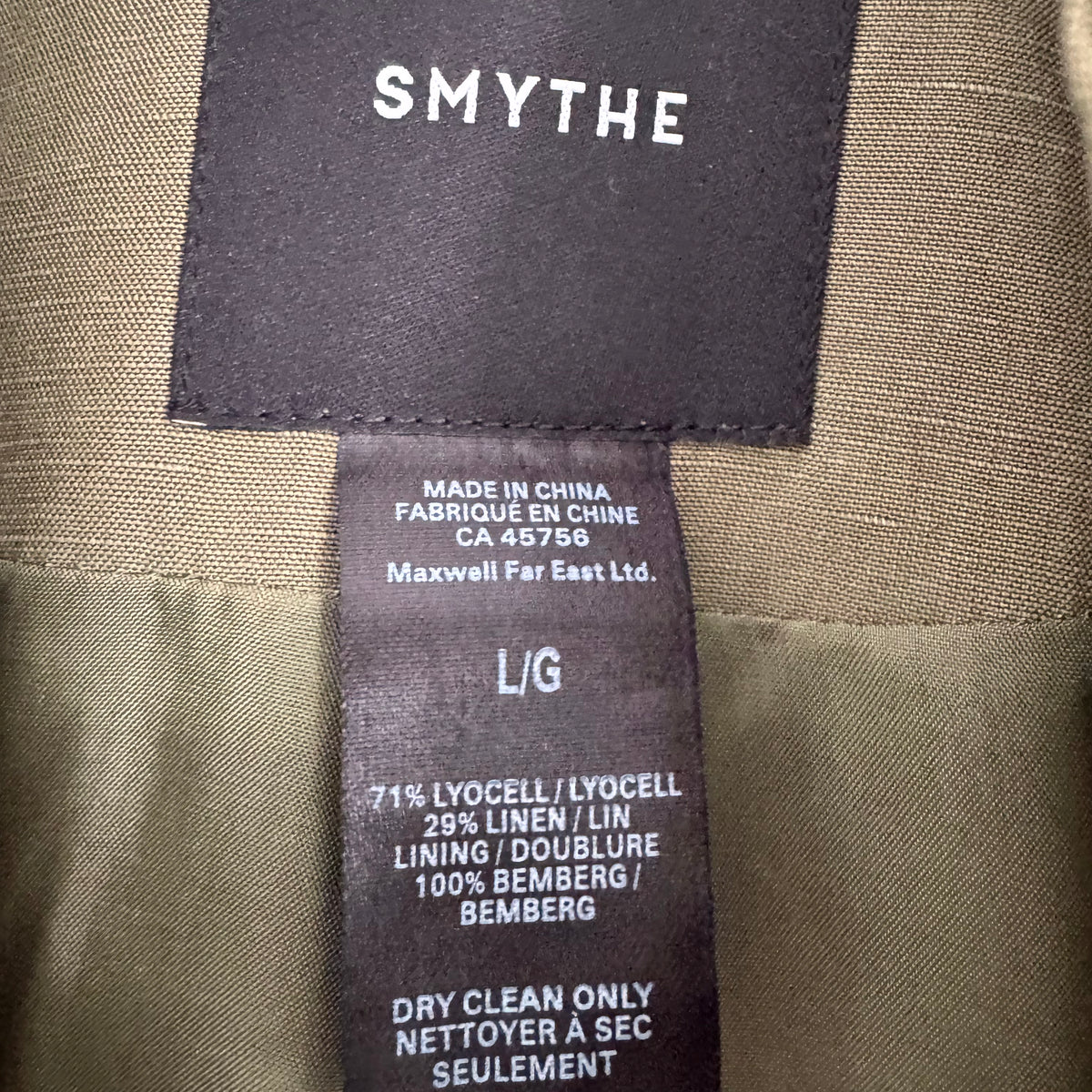 Smythe OG Surplus Jacket in Army Green, size Large