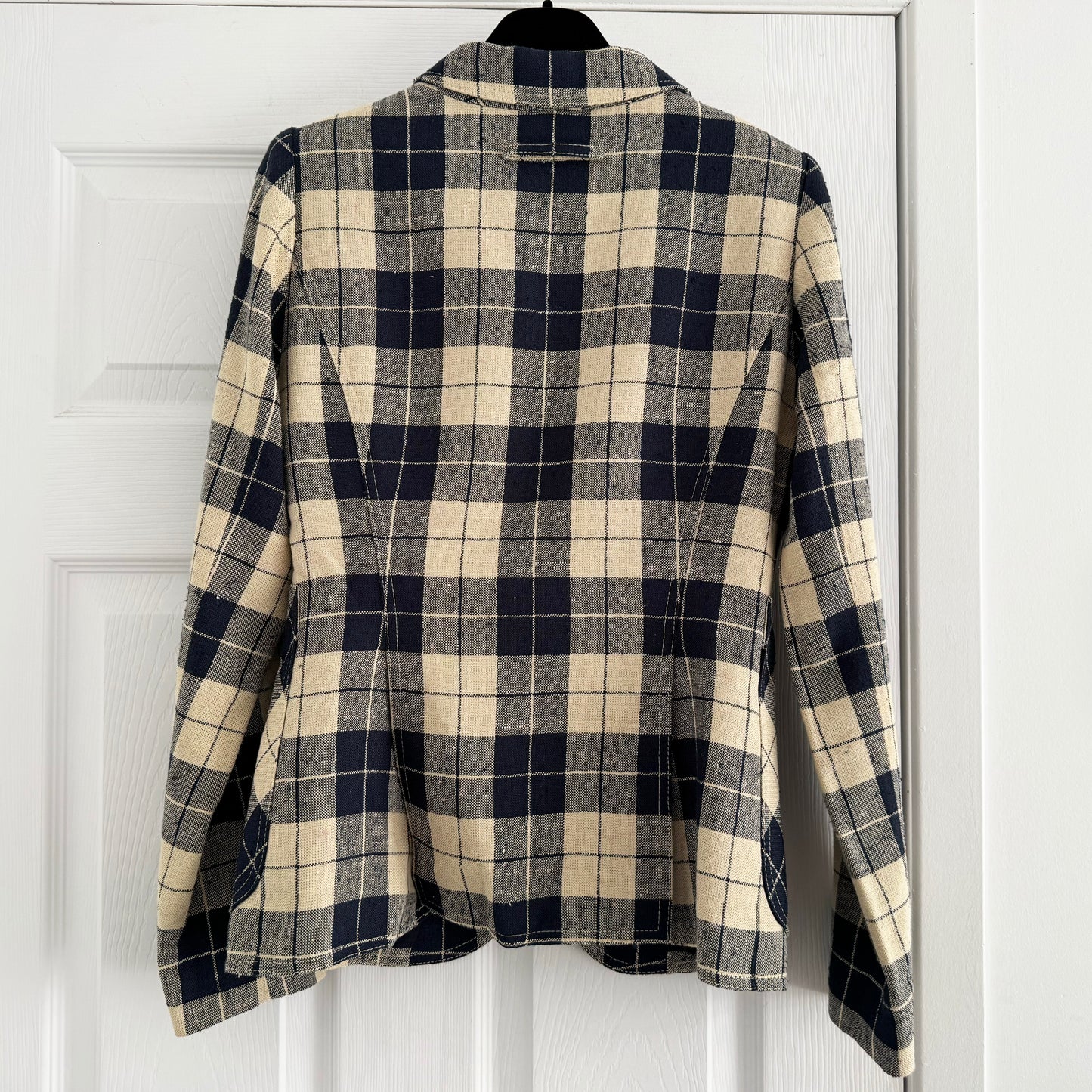 Smythe Patch Pocket Duchess Blazer in Navy/Cream, size 8 (fits 4/6)