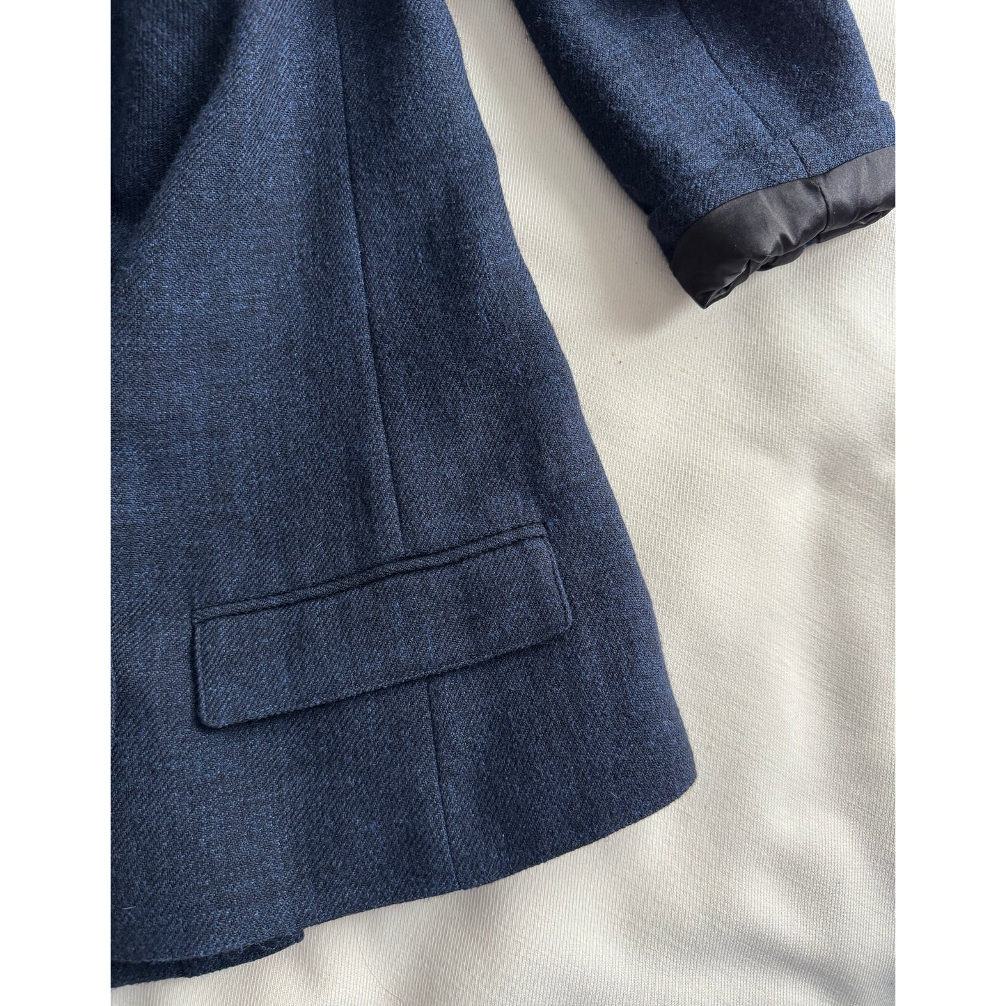 Smythe Navy Wool Shawl Collar Blazer, size 4