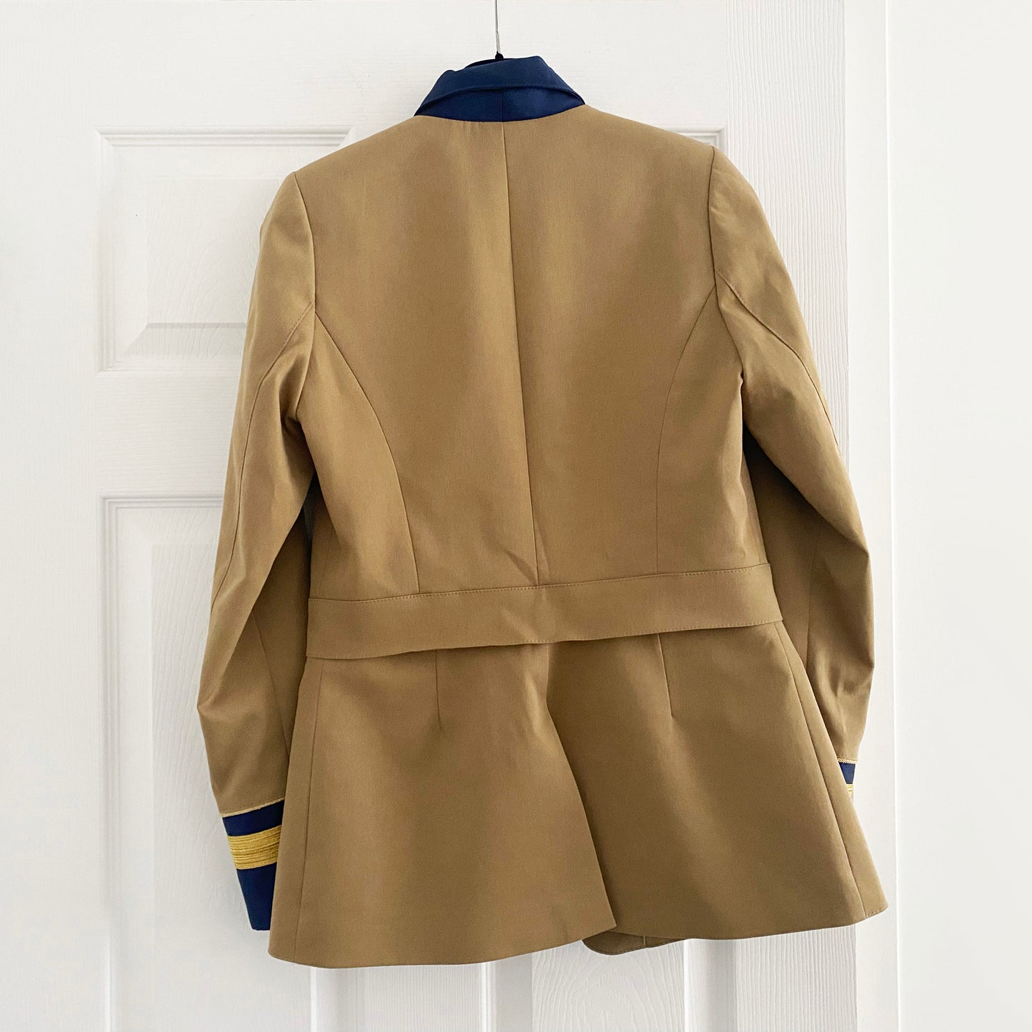 Smythe Two-in-One Regiment Blazer in Camel, size 4 (fits size 2)