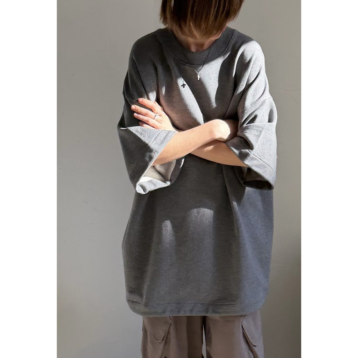 Sofie D'Hoore "Thrive" Tunic in Heather Grey, size 34 (XS but super oversize).