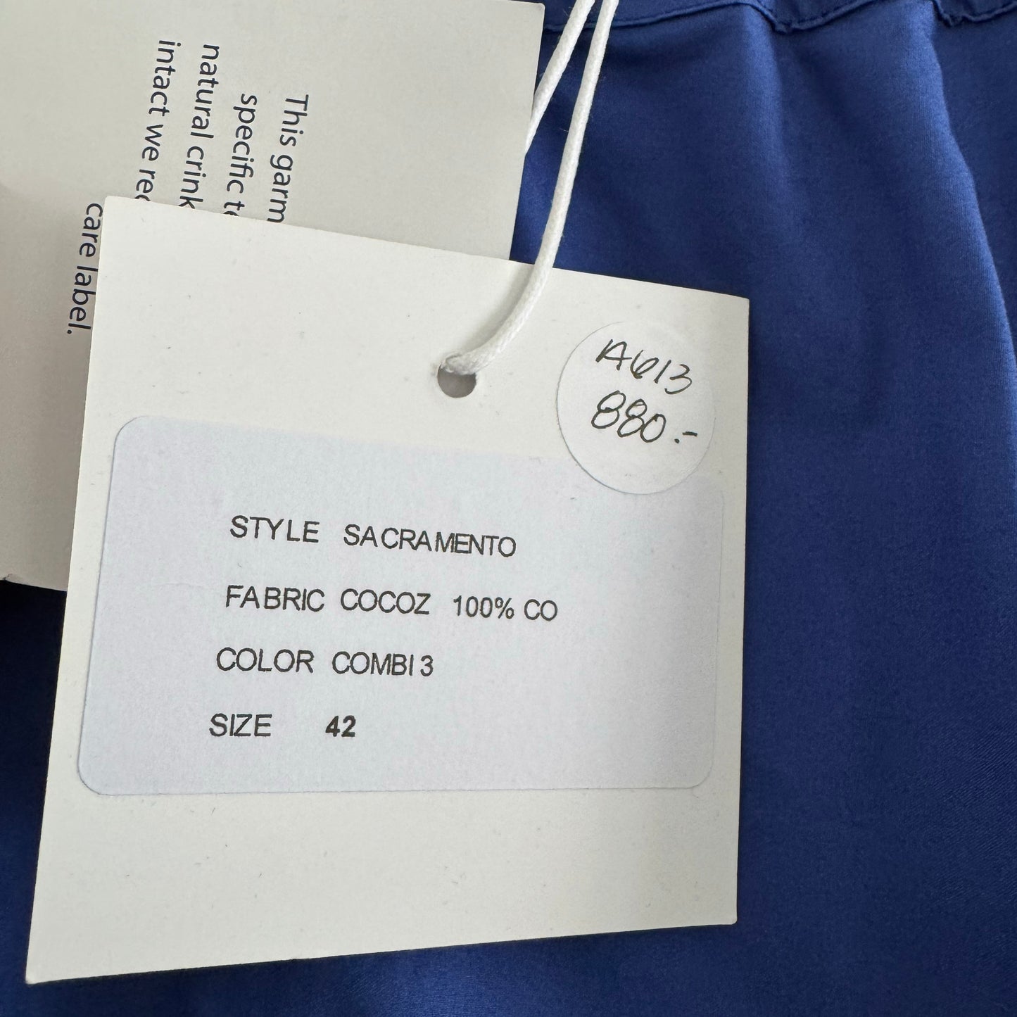 Sofie D'Hoore "Sacramento" Skirt in Blue/Grey, size 42