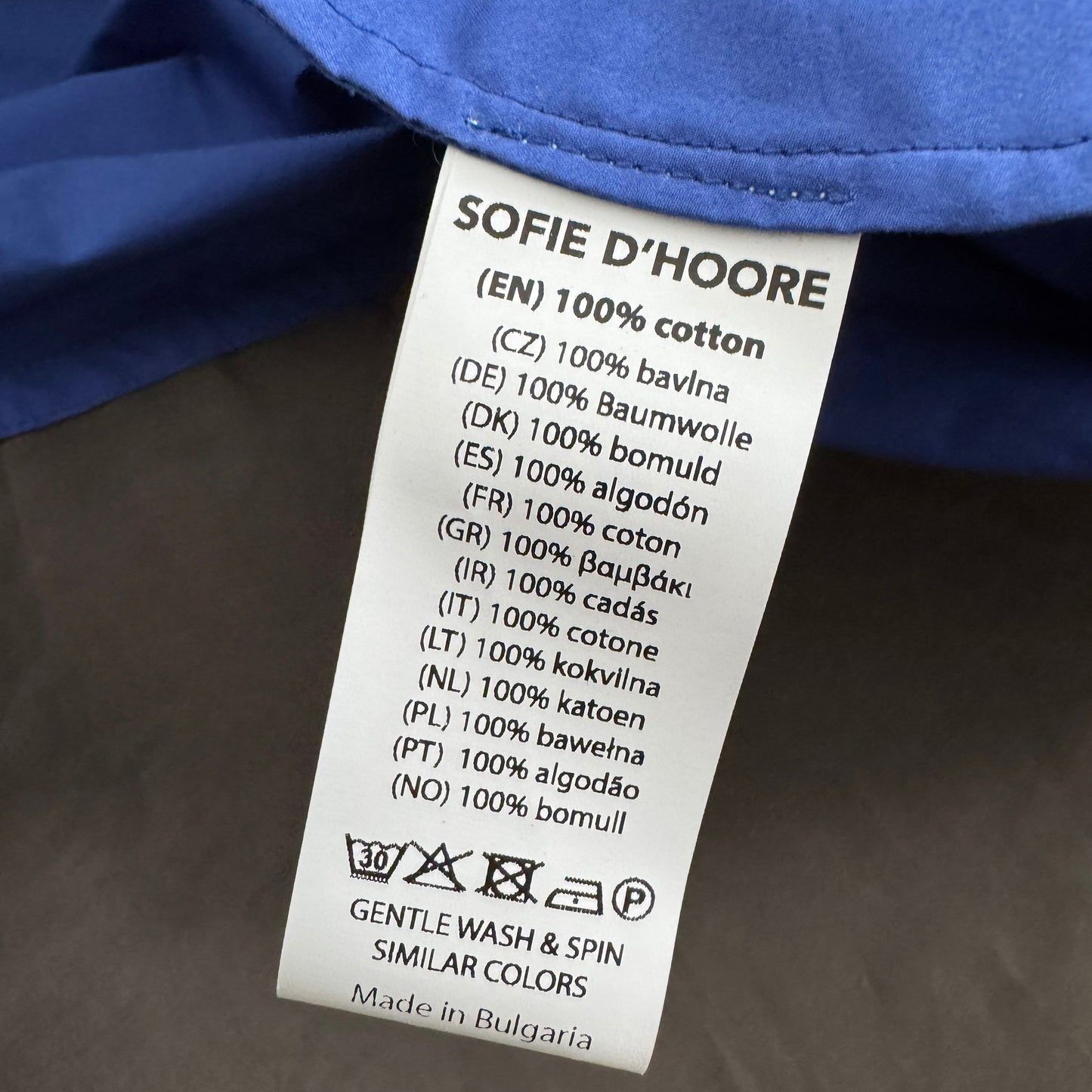 Sofie D'Hoore "Sacramento" Skirt in Blue/Grey, size 42