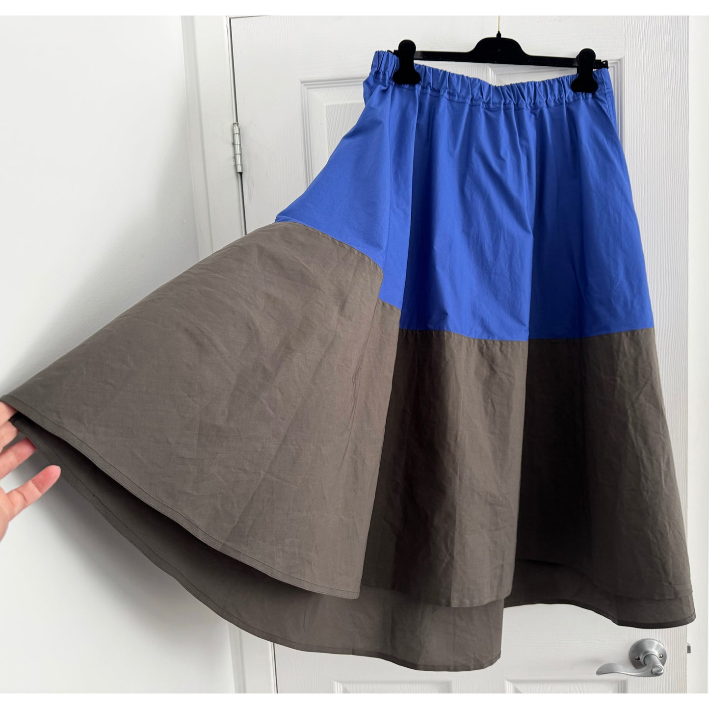 Sofie D'Hoore "Sacramento" Skirt in Blue/Grey, size 42