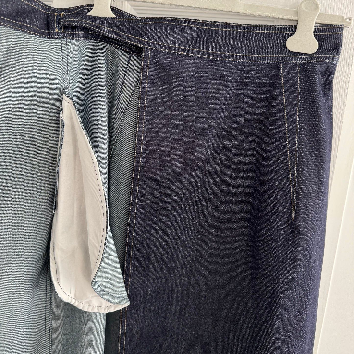 Sofie D'Hoore "Stieglitz" Denim Wrap Skirt in Indigo, size 34