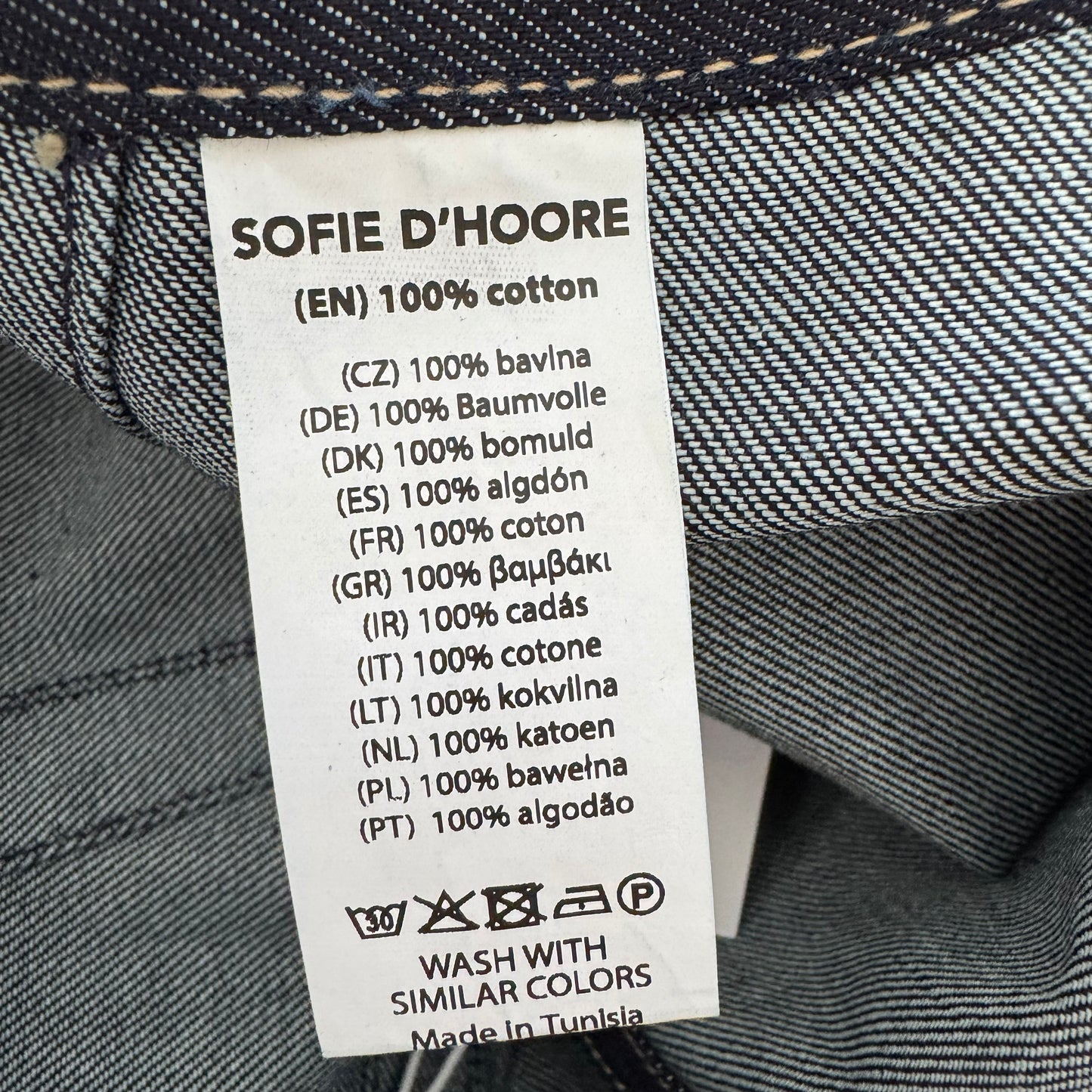 Sofie D'Hoore "Stieglitz" Denim Wrap Skirt in Indigo, size 34