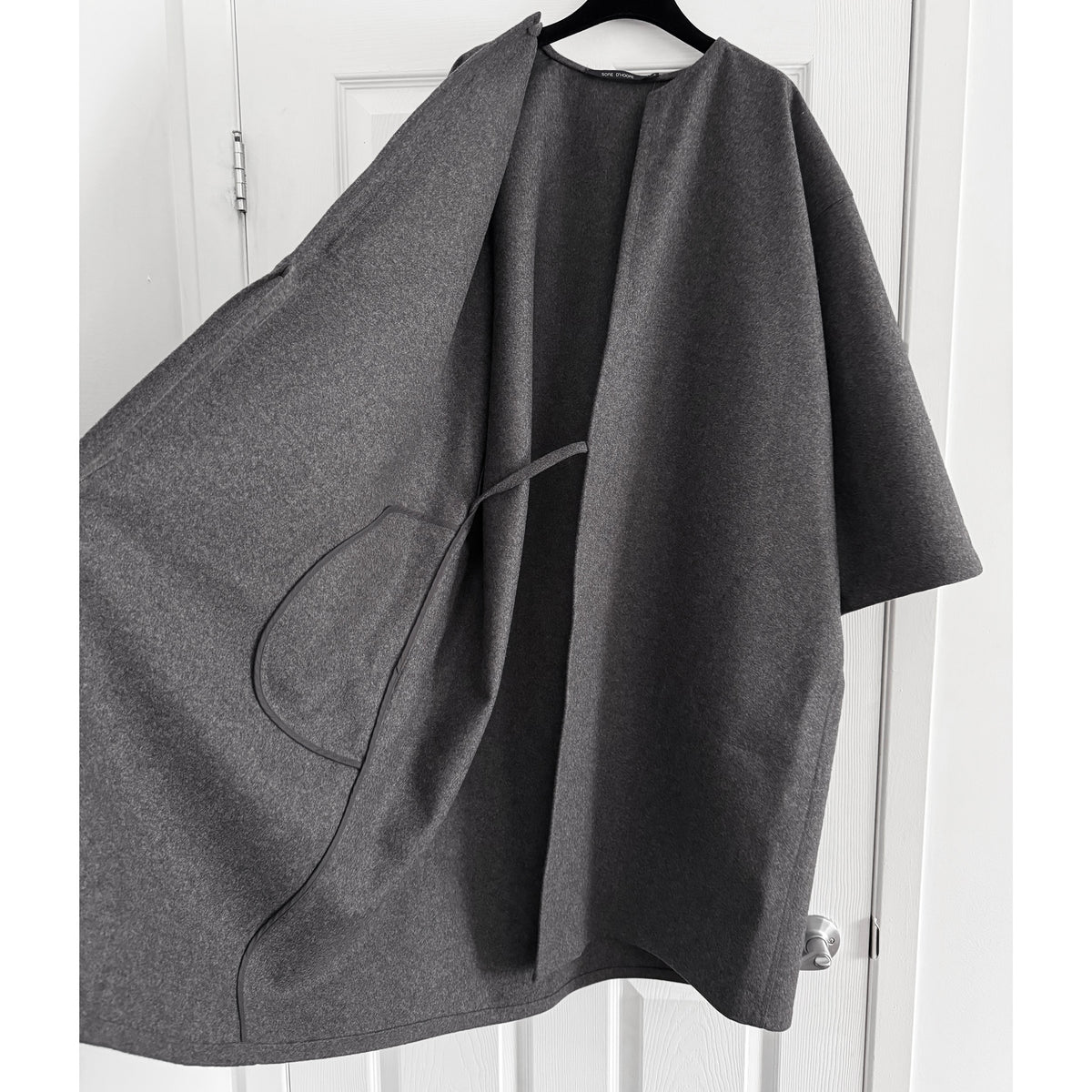 Sofie D'Hoore "Carol" Wrap Coat in "Graphite Melange", size 38 (fits Medium ish?)