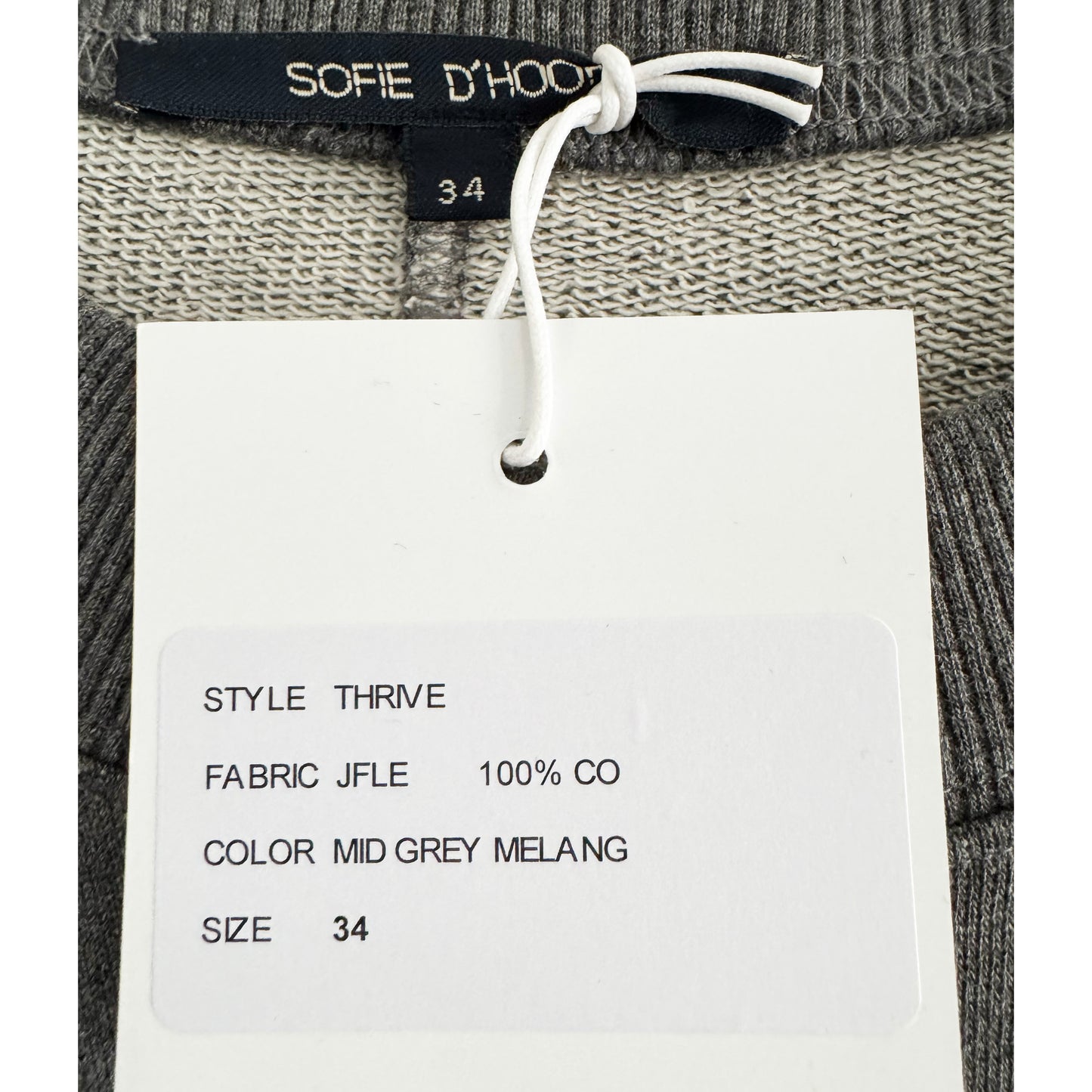Sofie D'Hoore "Thrive" Tunic in Heather Grey, size 34 (XS but super oversize).