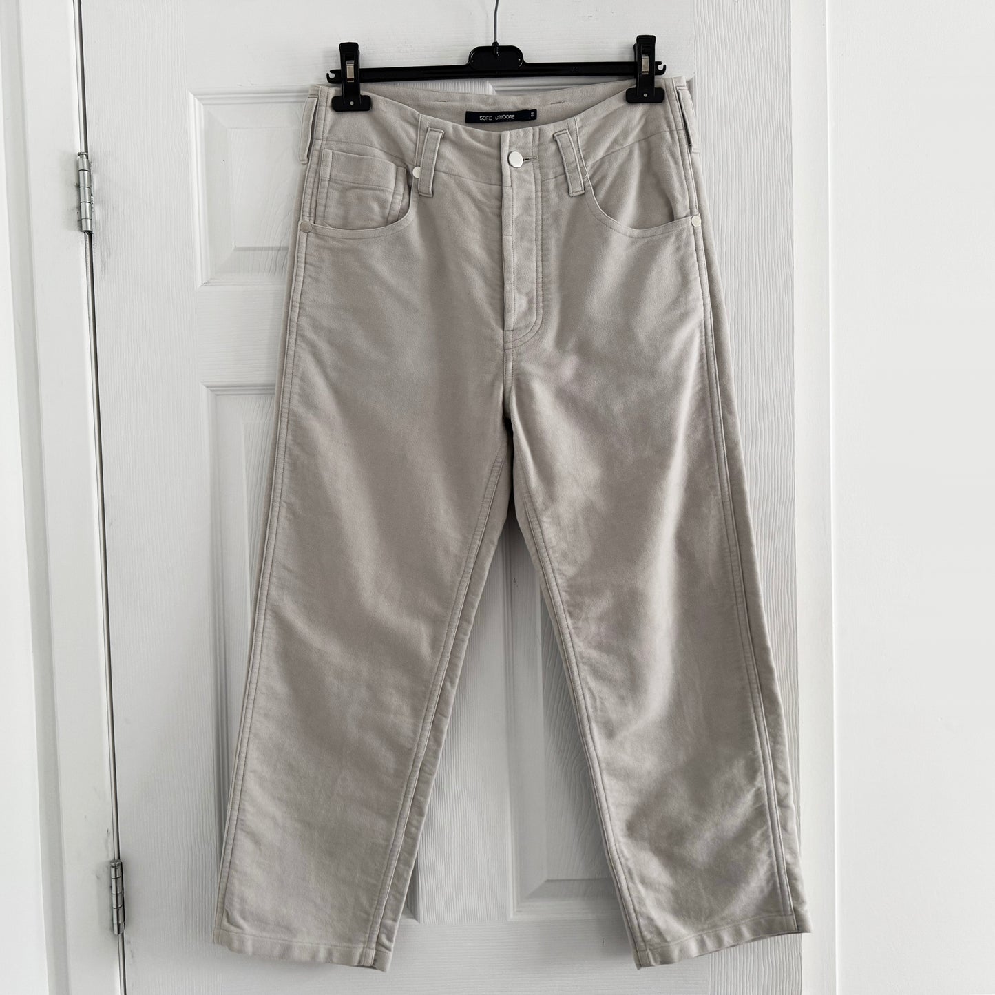 Sofie D'Hoore "Paddock" Velvet Pants in Mastic, size 38