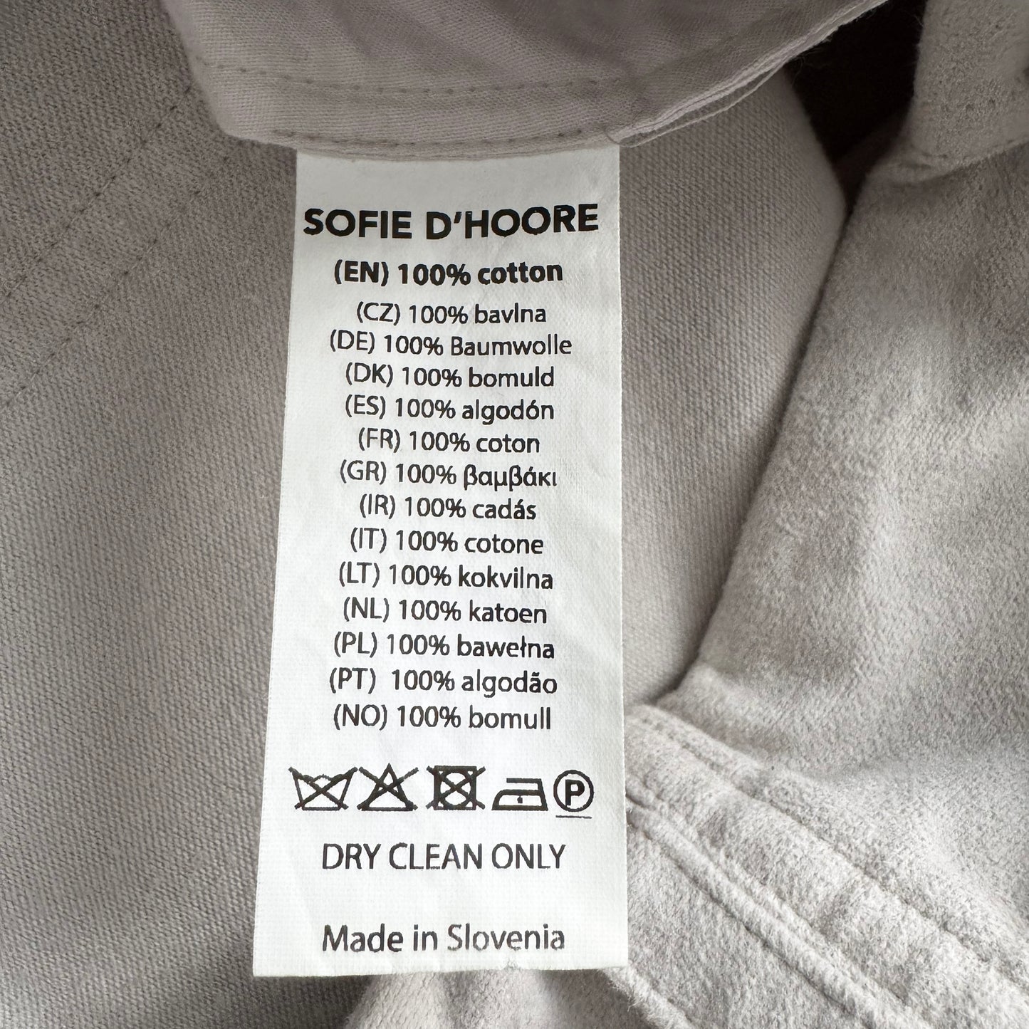 Sofie D'Hoore "Paddock" Velvet Pants in Mastic, size 38