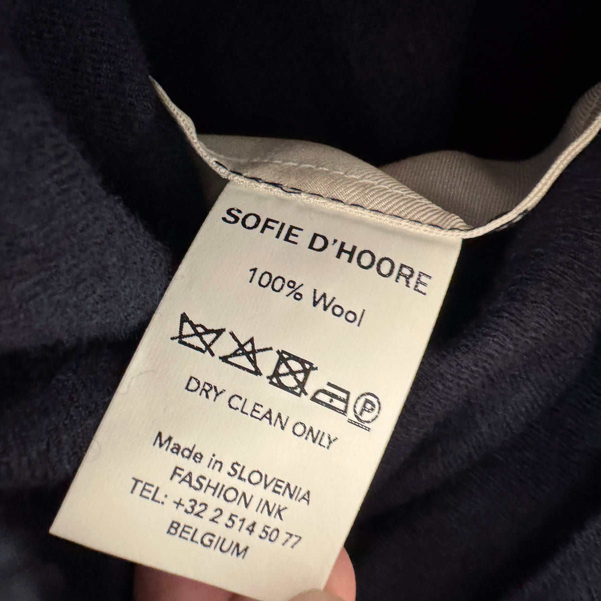 Sofie D'hoore "Scully" Wool Skirt in Navy, size 36 (fits like size small)