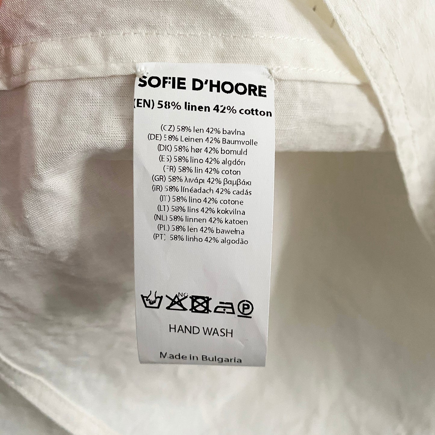 Sofie D'Hoore "Scout" Skirt in Off White, size 38 (fits like a size 4/6)