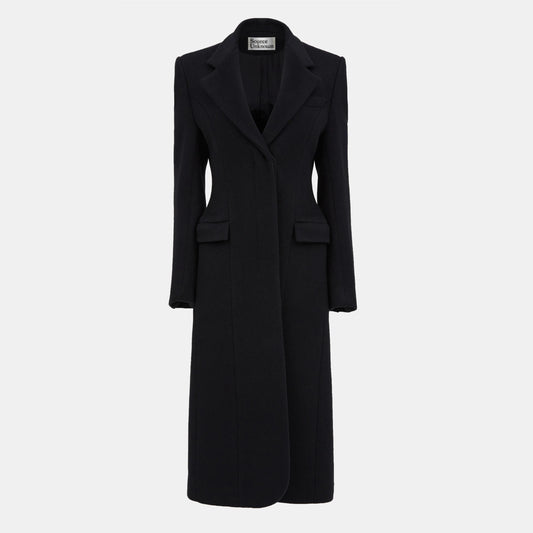 Source Unknown "Holin" Hourglass Coat in Black, size Medium (fits S/M)