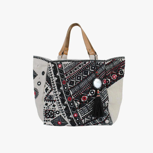 Star Mela Embroidered Tote Bag