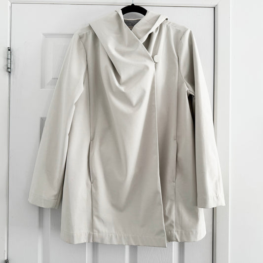 Stefanel Hooded Jacket in Ivory, size Large