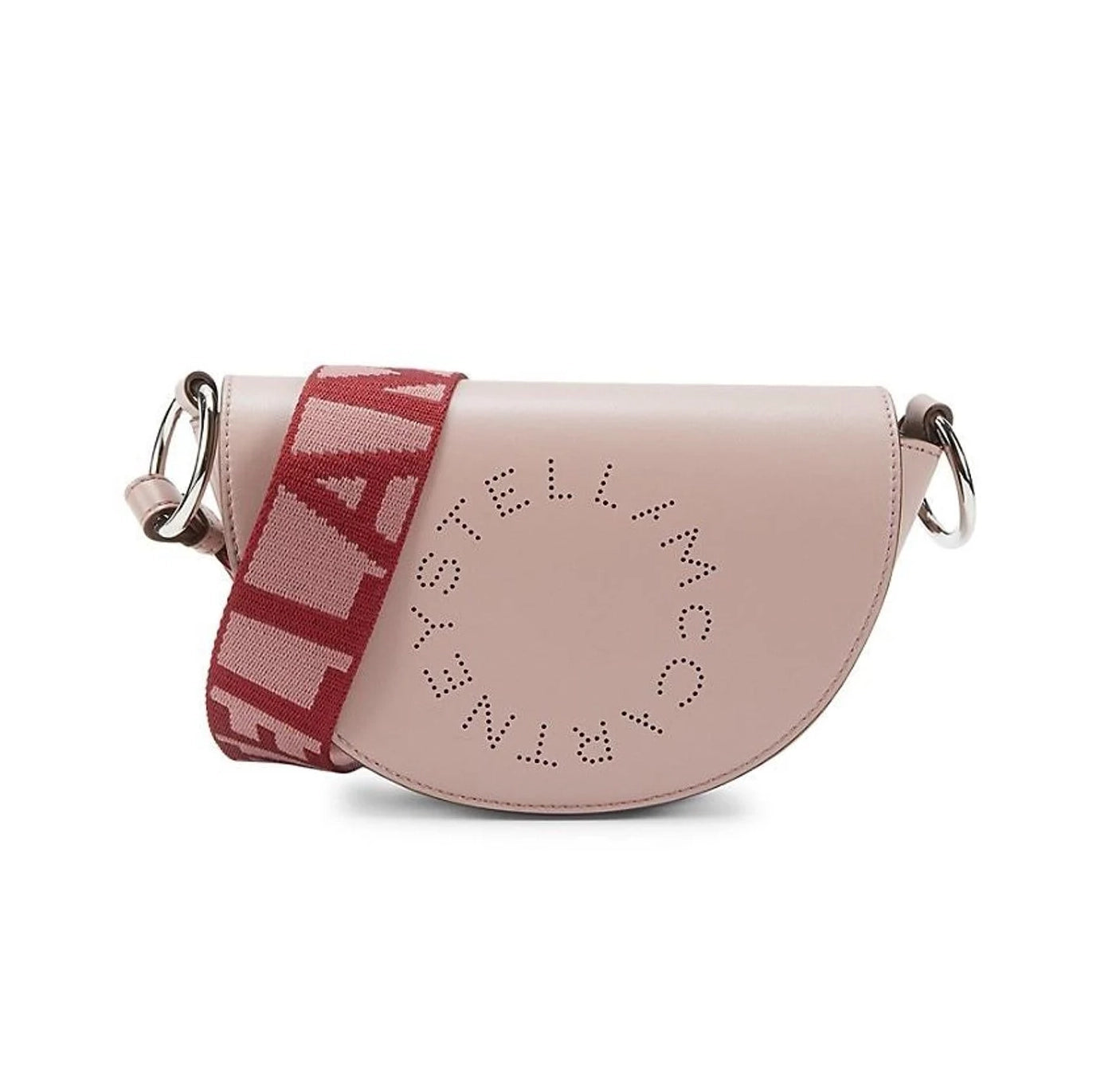 Stella McCartney Half Moon Logo Shoulder Bag in Shell Pink