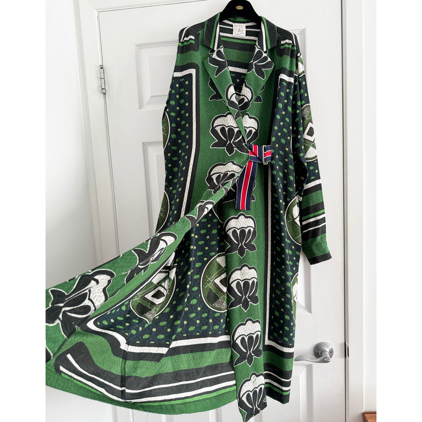 Stella Jean Printed Silk Tunic and Pants Set, size 46IT (fits like an 8US)
