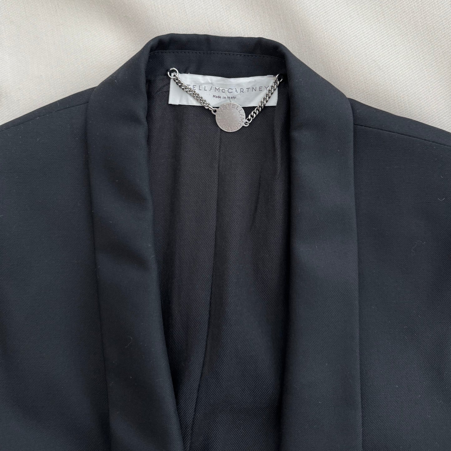 Stella McCartney Long Black Tuxedo Blazer, size 40IT (fits like size 2/4)
