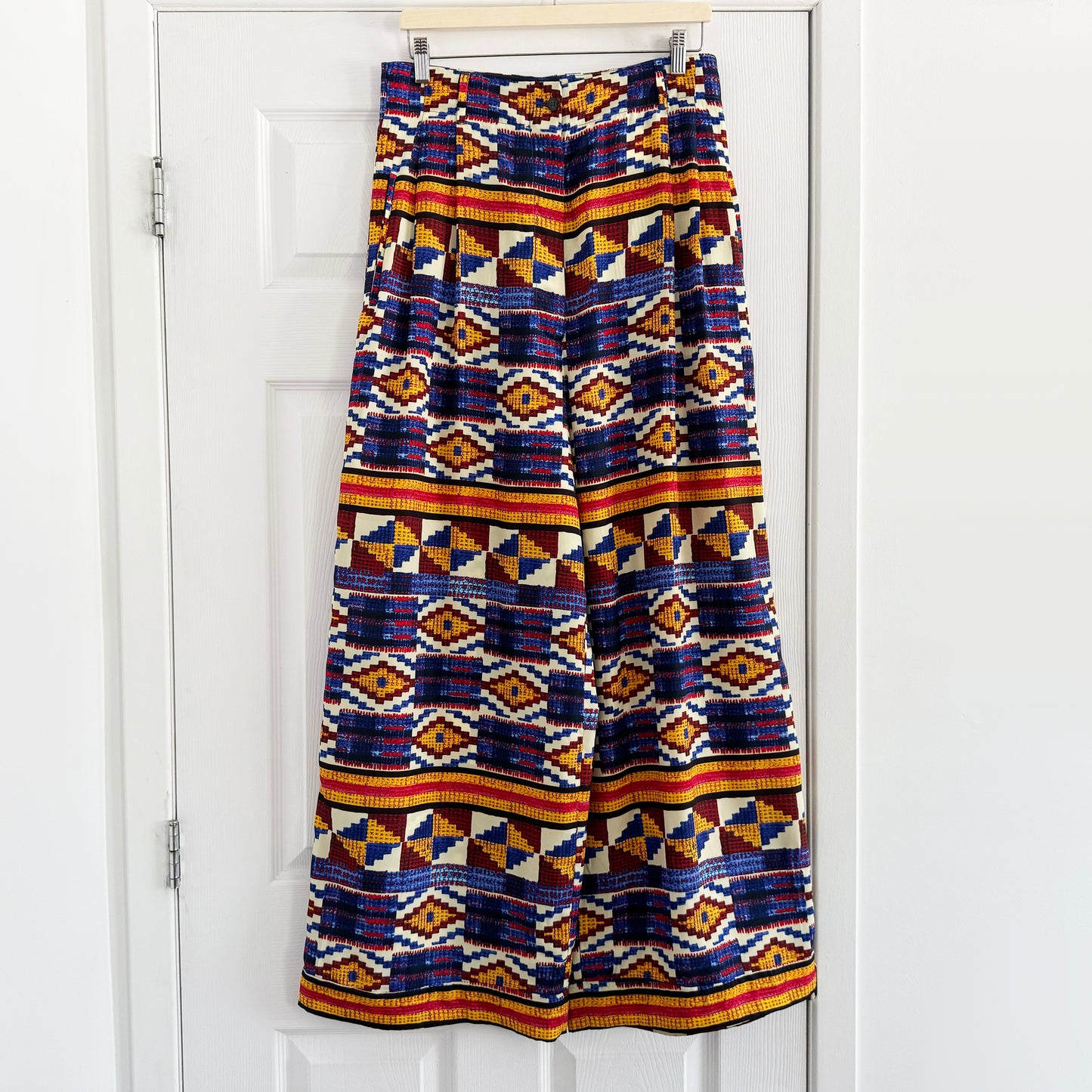 Stella Jean Printed Wide Leg Pants, size 46IT (fits like a size 8 ish)
