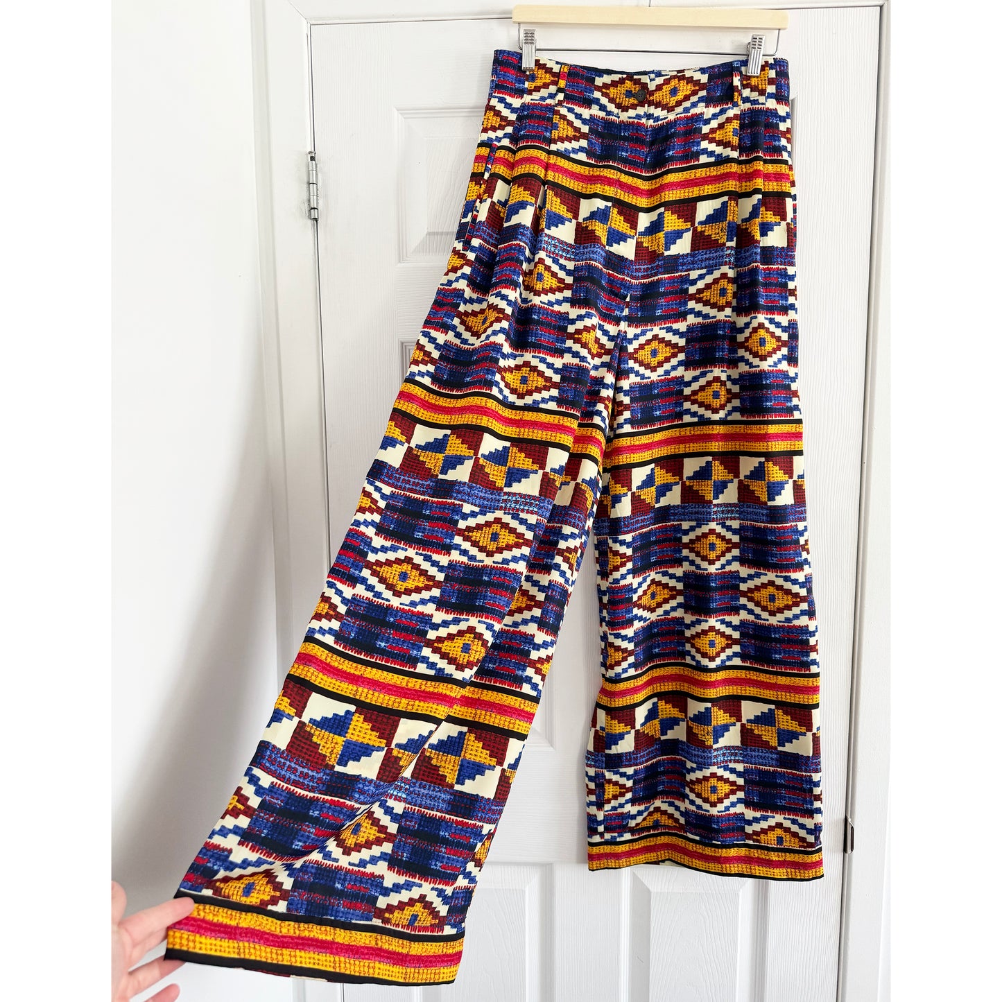 Stella Jean Printed Wide Leg Pants, size 46IT (fits like a size 8 ish)