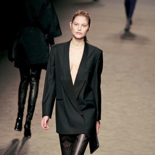 Stella McCartney Long Black Tuxedo Blazer, size 40IT (fits like size 2/4)