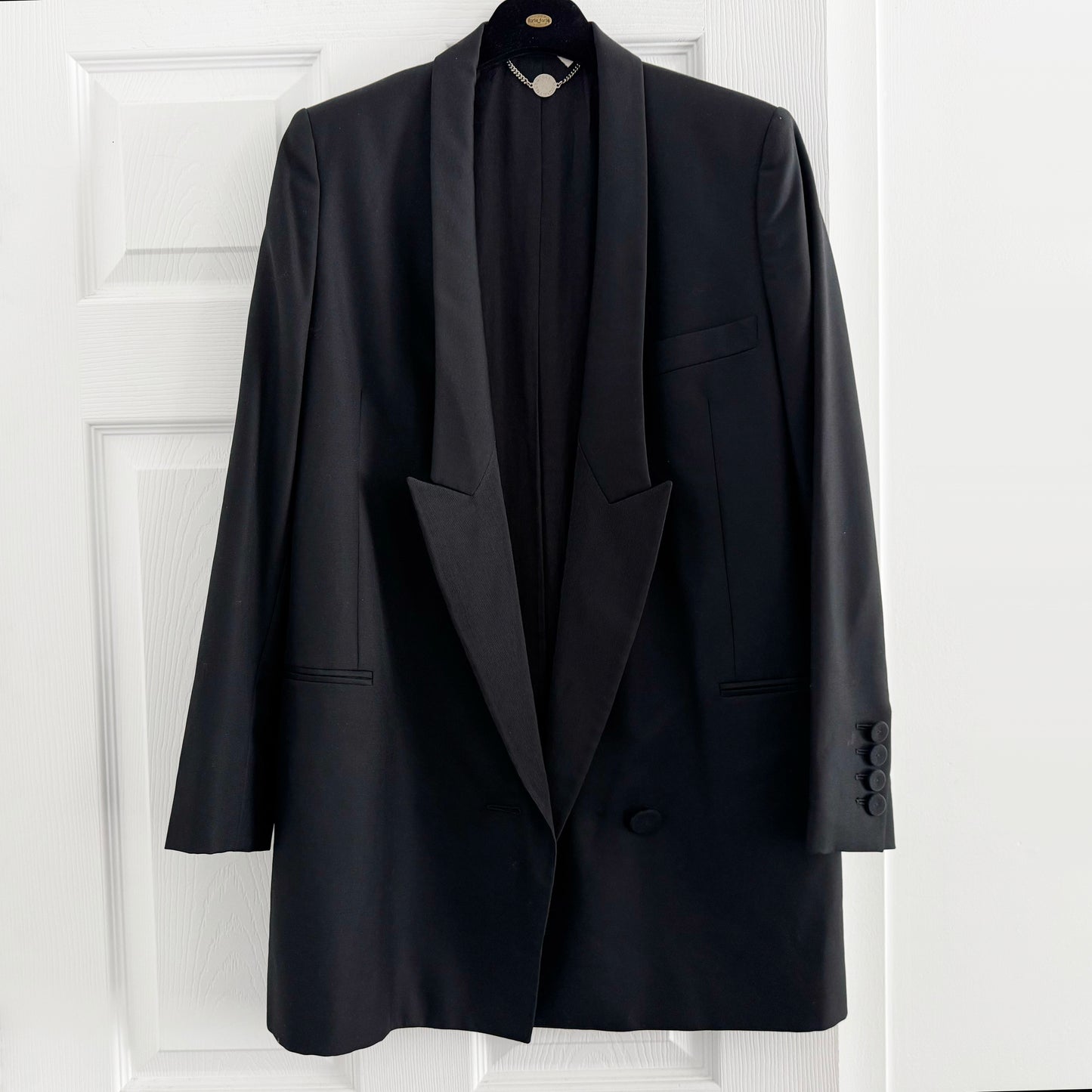 Stella McCartney Long Black Tuxedo Blazer, size 40IT (fits like size 2/4)