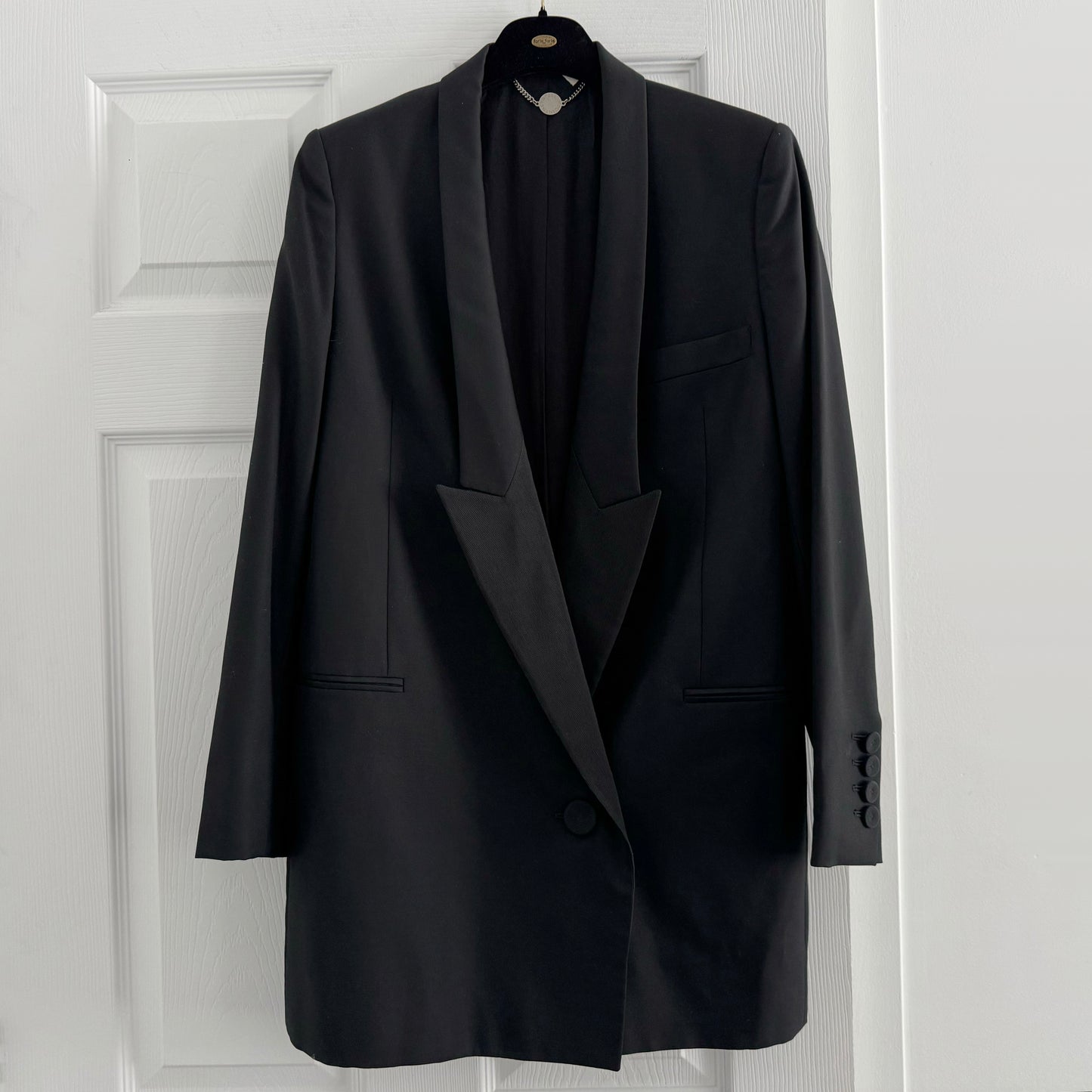 Stella McCartney Long Black Tuxedo Blazer, size 40IT (fits like size 2/4)