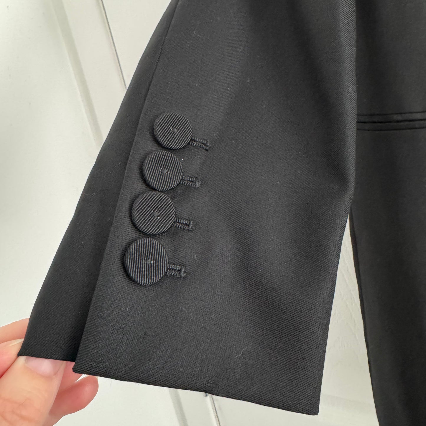 Stella McCartney Long Black Tuxedo Blazer, size 40IT (fits like size 2/4)