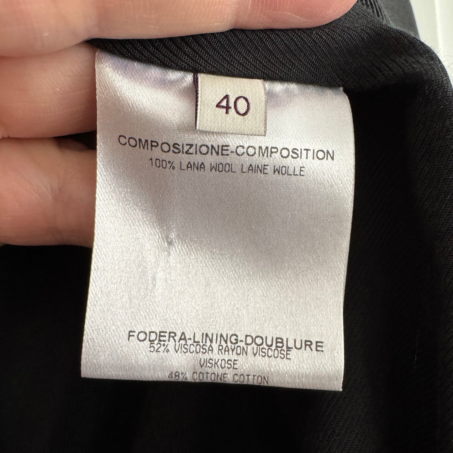 Stella McCartney Long Black Tuxedo Blazer, size 40IT (fits like size 2/4)