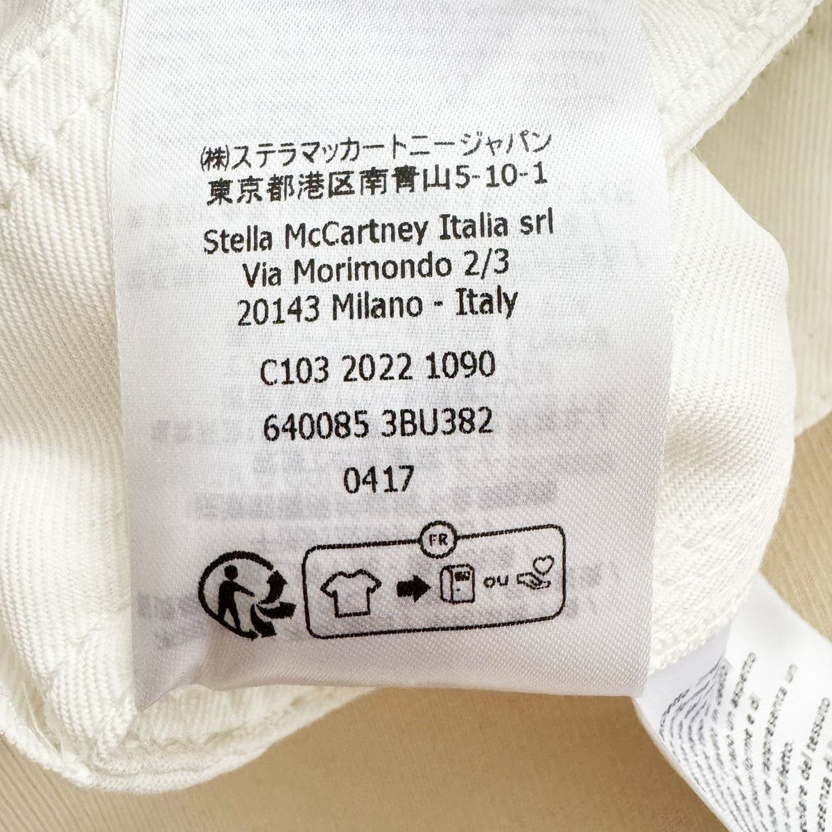 Stella McCartney High Waisted White Pants, size 40IT