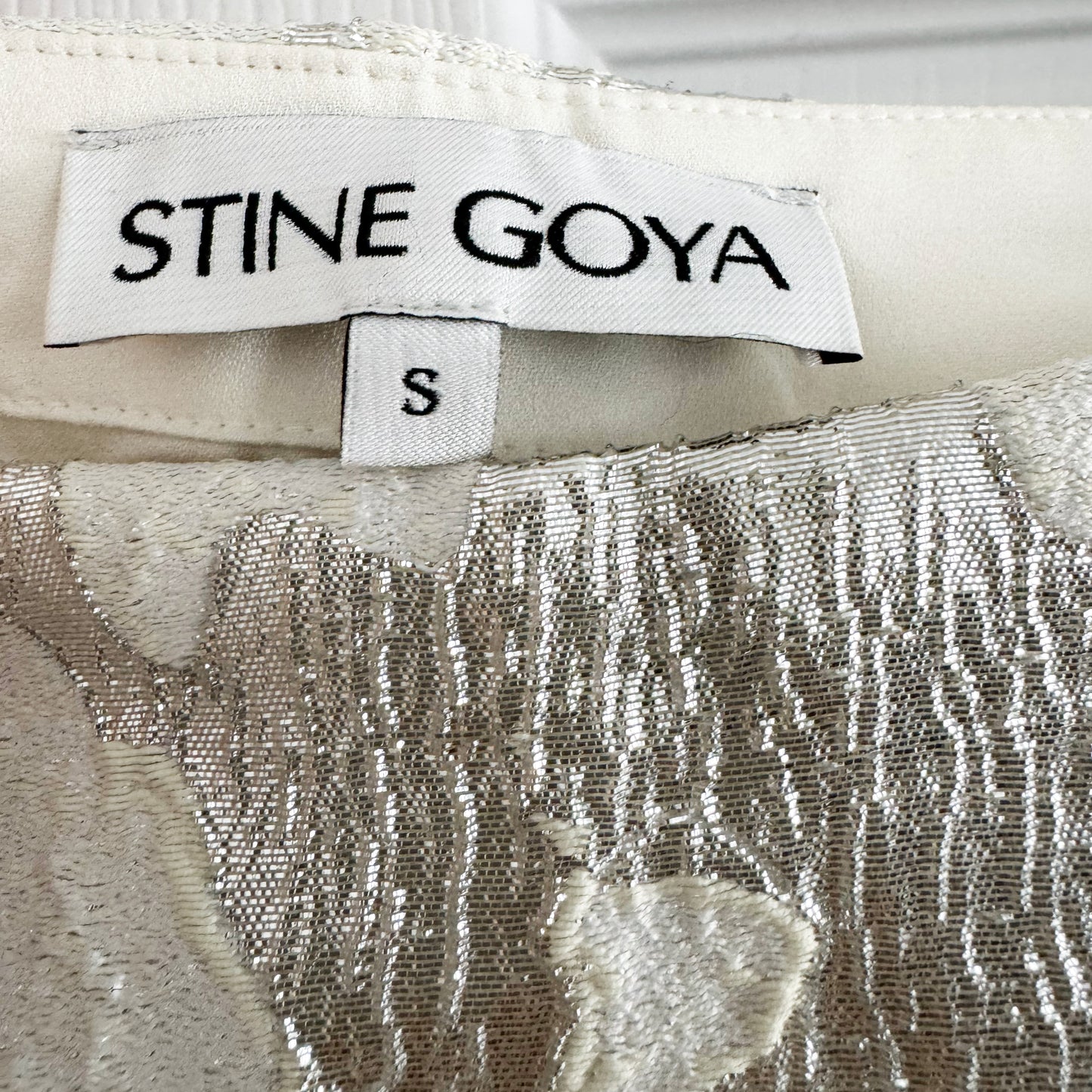 Stine Goya Lurex Midi Skirt in Metallic, size Small