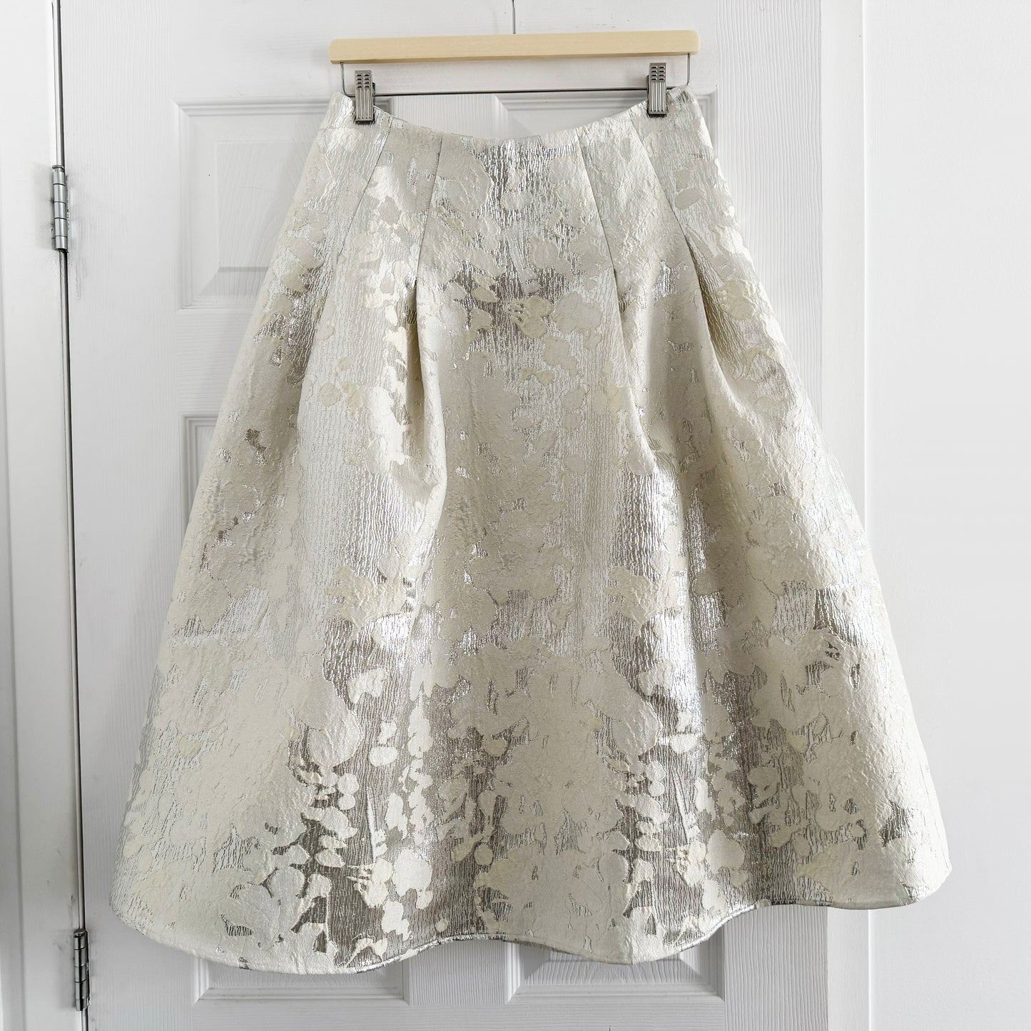 Stine Goya Lurex Midi Skirt in Metallic, size Small