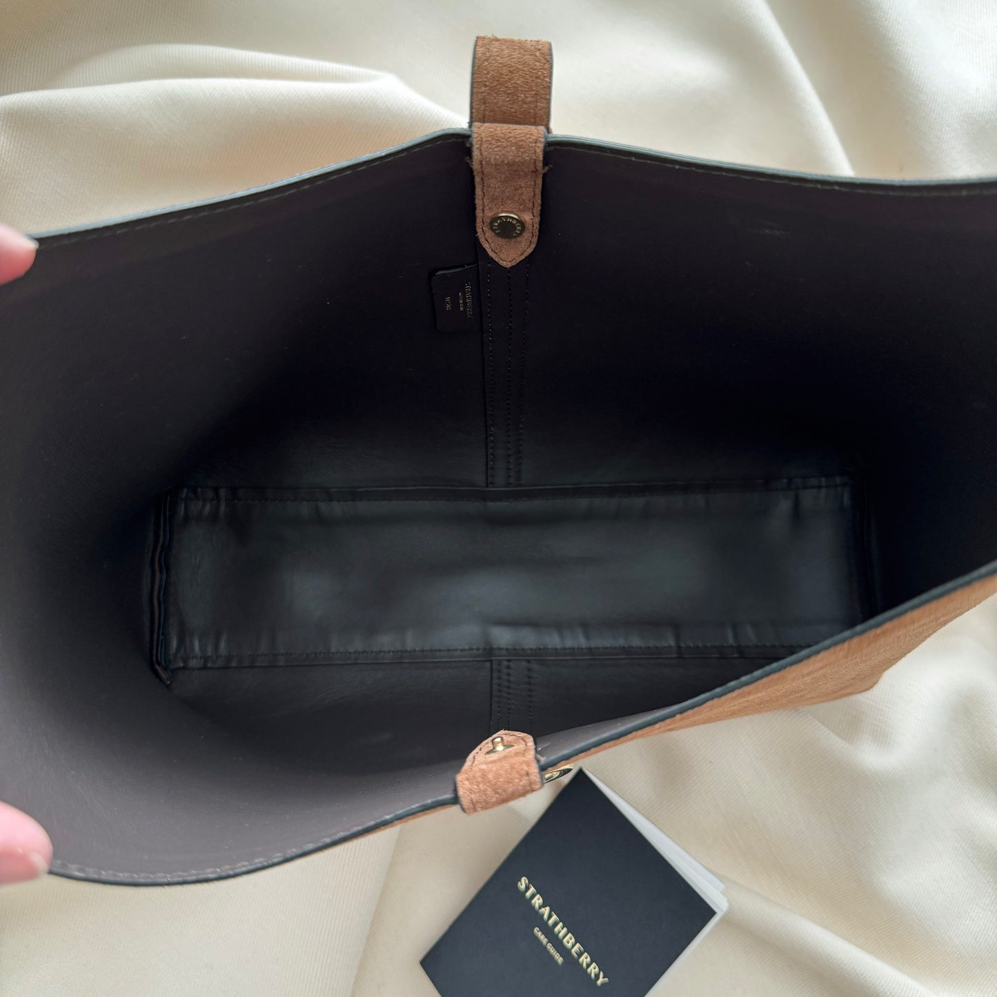Strathberry "Kite" Hobo in Tan Suede