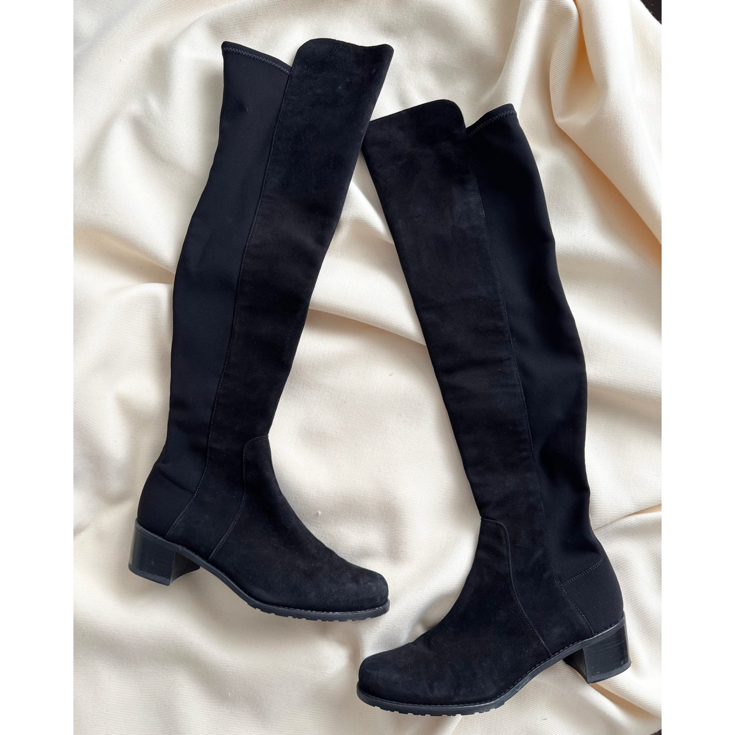 Stuart Weitzman "Reserve" Black Suede Over the Knee Boot, size 6.5