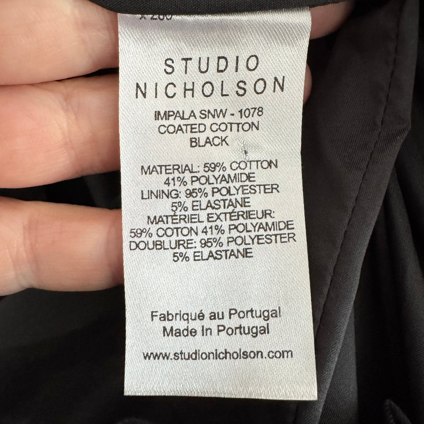 Studio Nicholson "Impala" Jacket in Black, size "2" (size Medium but fits like Large)