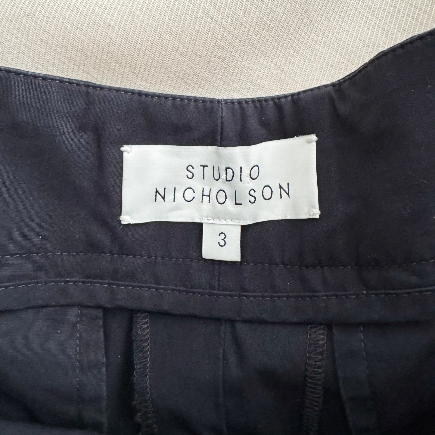 Studio Nicholson "Dordoni" Pant in Dark Navy, size "3"
