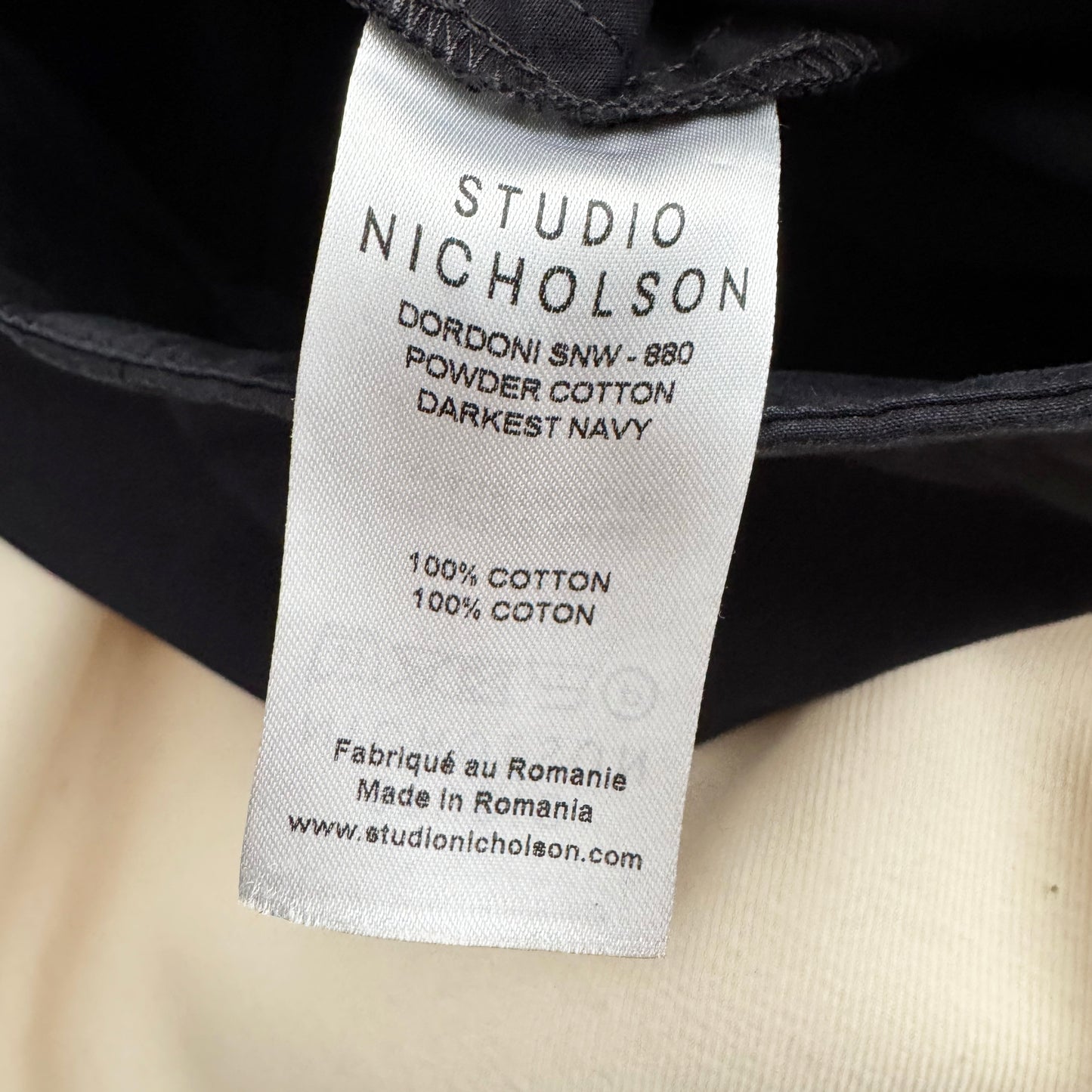 Studio Nicholson "Dordoni" Pant in Dark Navy, size "3"