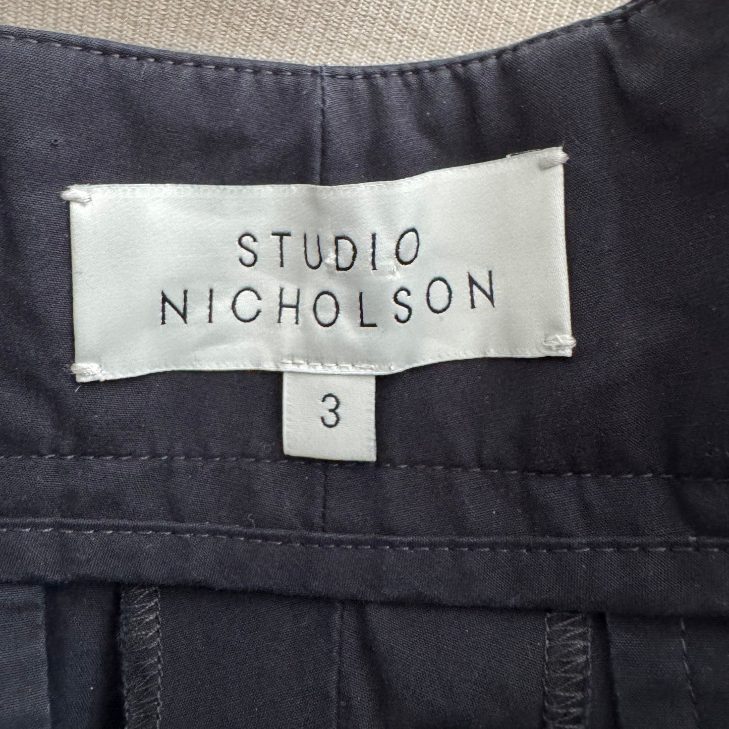 Studio Nicholson "Dordoni" Pant in Dark Navy, size "3"