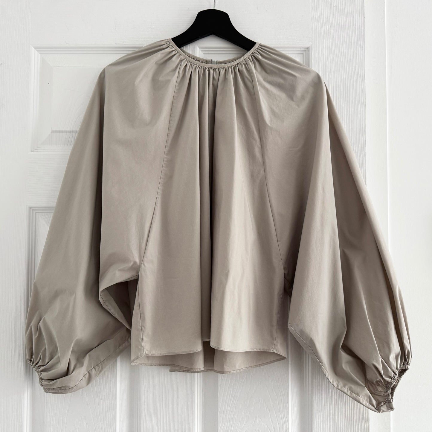 Studio Nicholson "Posada" Poplin Top in Bone, size "0" (fits XS/S)