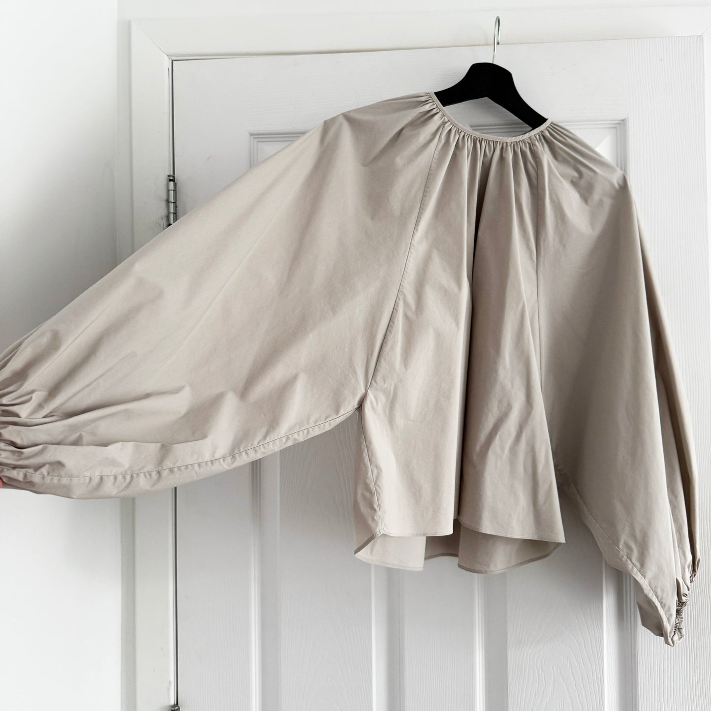 Studio Nicholson "Posada" Poplin Top in Bone, size "0" (fits XS/S)