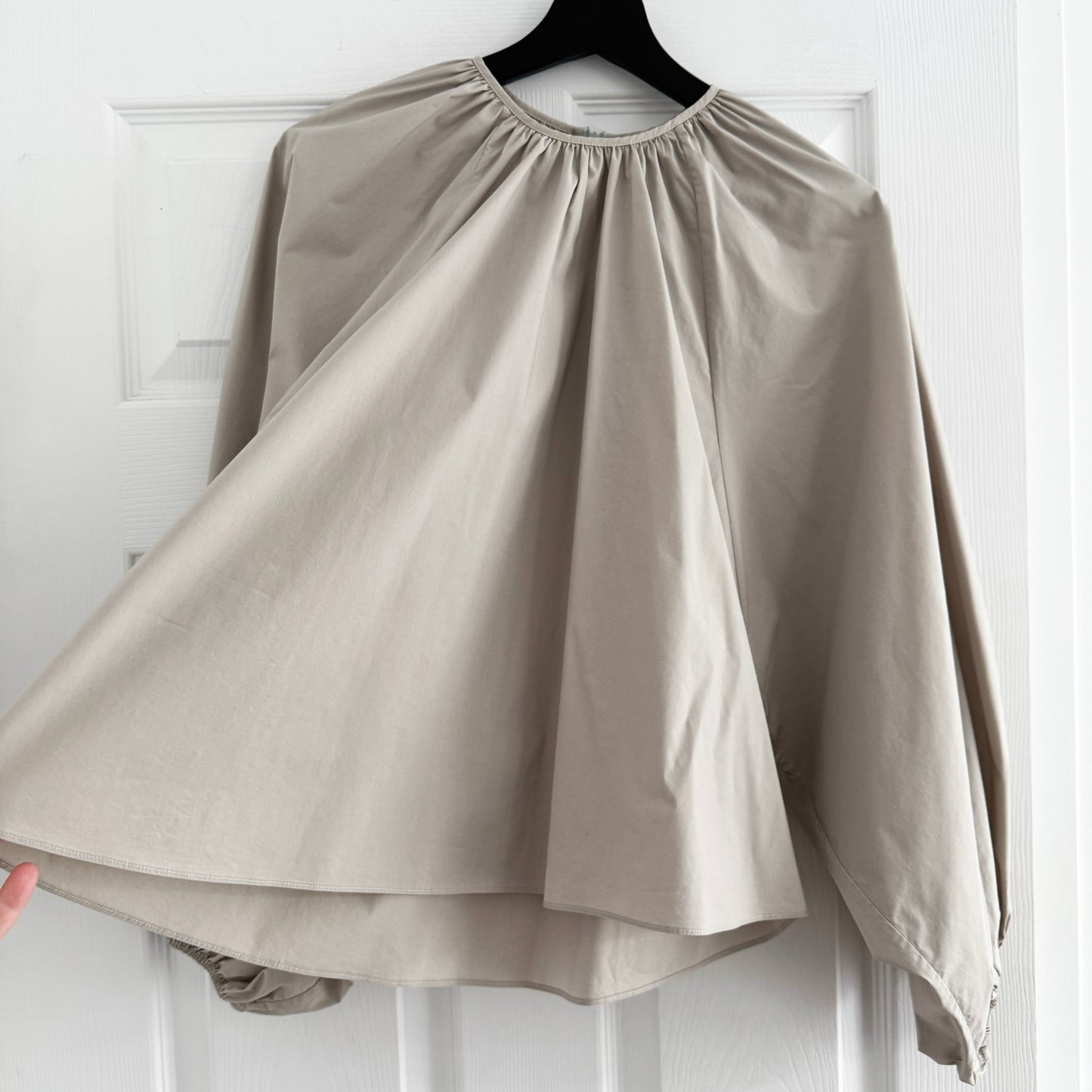 Studio Nicholson "Posada" Poplin Top in Bone, size "0" (fits XS/S)