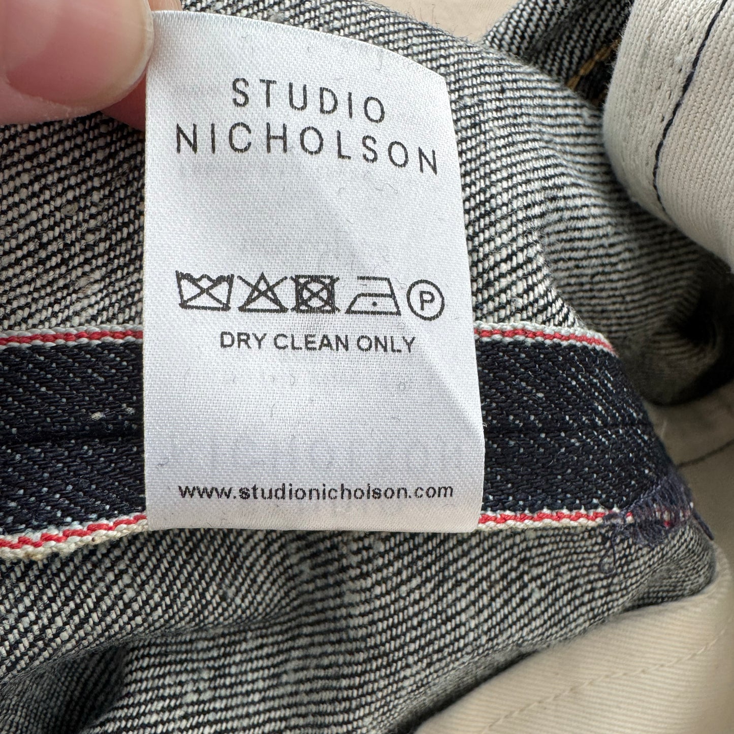 Studio Nicholson "Ruthe SNW" Jeans in Dark Indigo Selvedge, size "1" (size small)