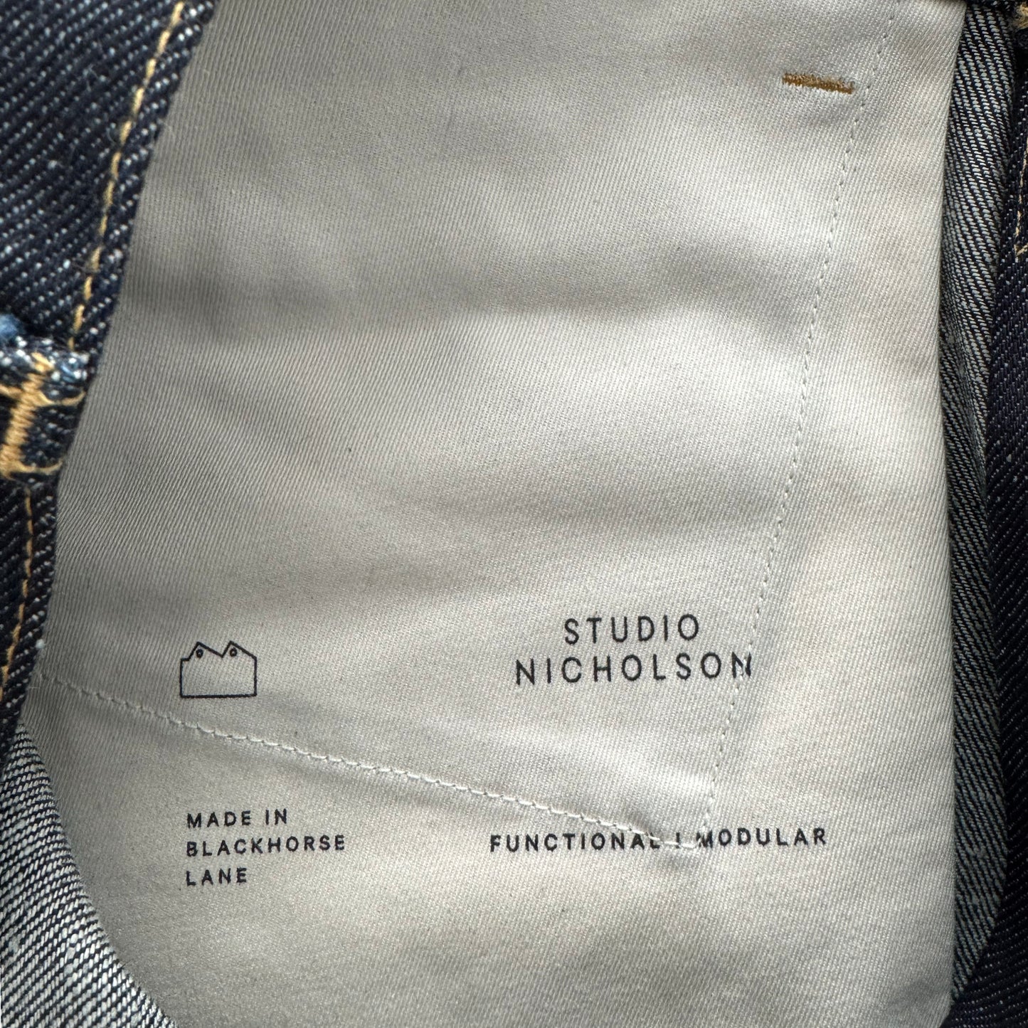 Studio Nicholson "Ruthe SNW" Jeans in Dark Indigo Selvedge, size "1" (size small)