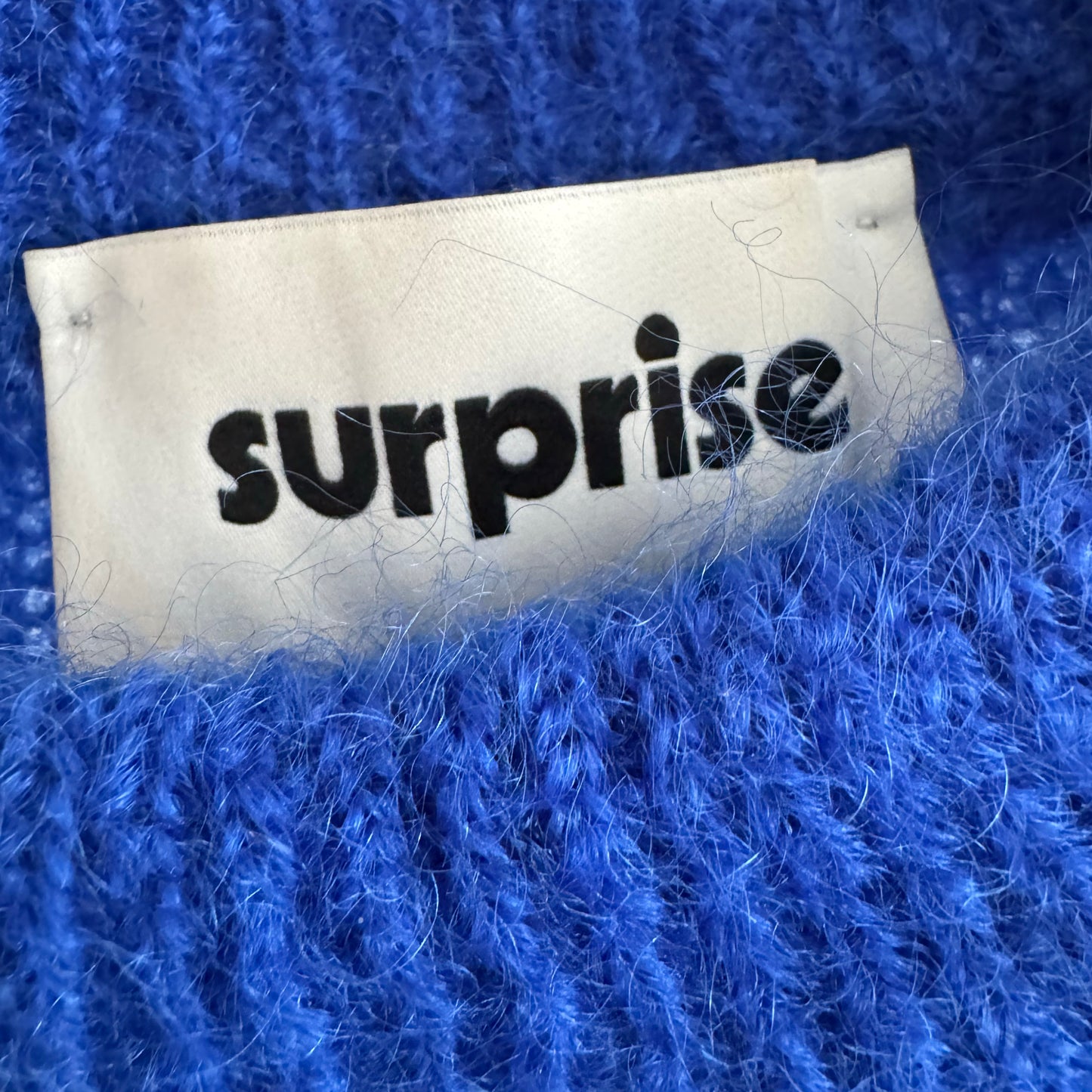 Surprise Paris "Jane" Mohair Sweater in Cobalt Blue, size "3" (S/M)