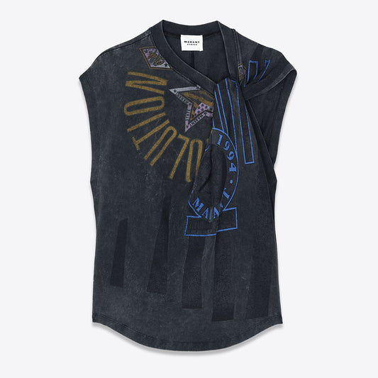 Isabel Marant "Nayda" T-Shirt in Grey, size Medium (fits S/M)