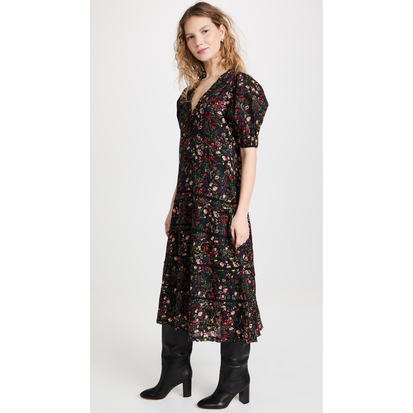 THE GREAT "Yonder" Dress in Blackwater Floral, size "3" aka large