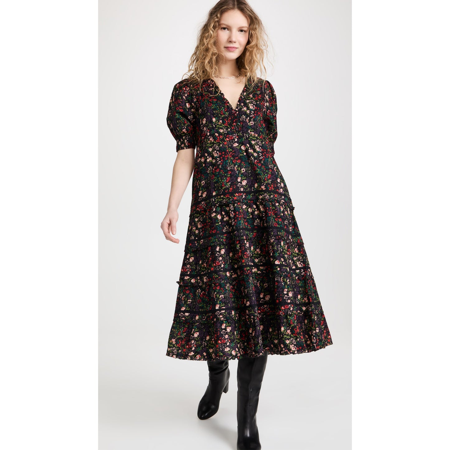 THE GREAT "Yonder" Dress in Blackwater Floral, size "3" aka large