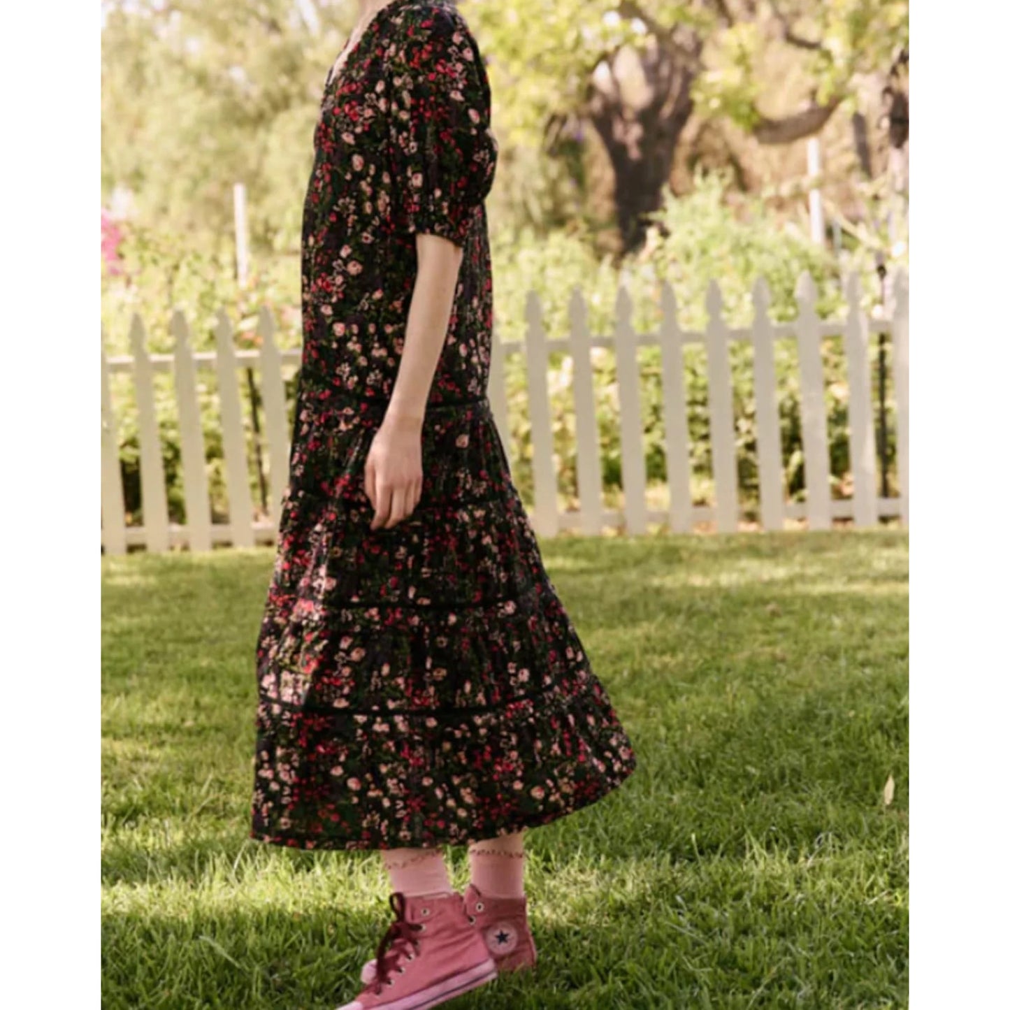 THE GREAT "Yonder" Dress in Blackwater Floral, size "3" aka large