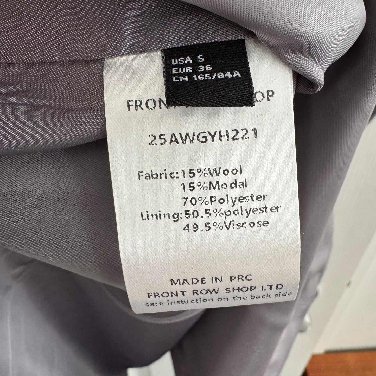 Front Row Shop Opera Cape Maxi Dress Grey Melange, size Small